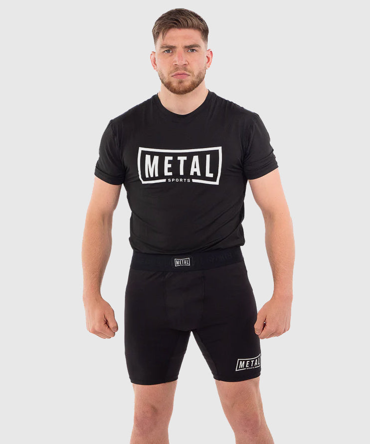 Short De Compression Metal Boxe - Noir