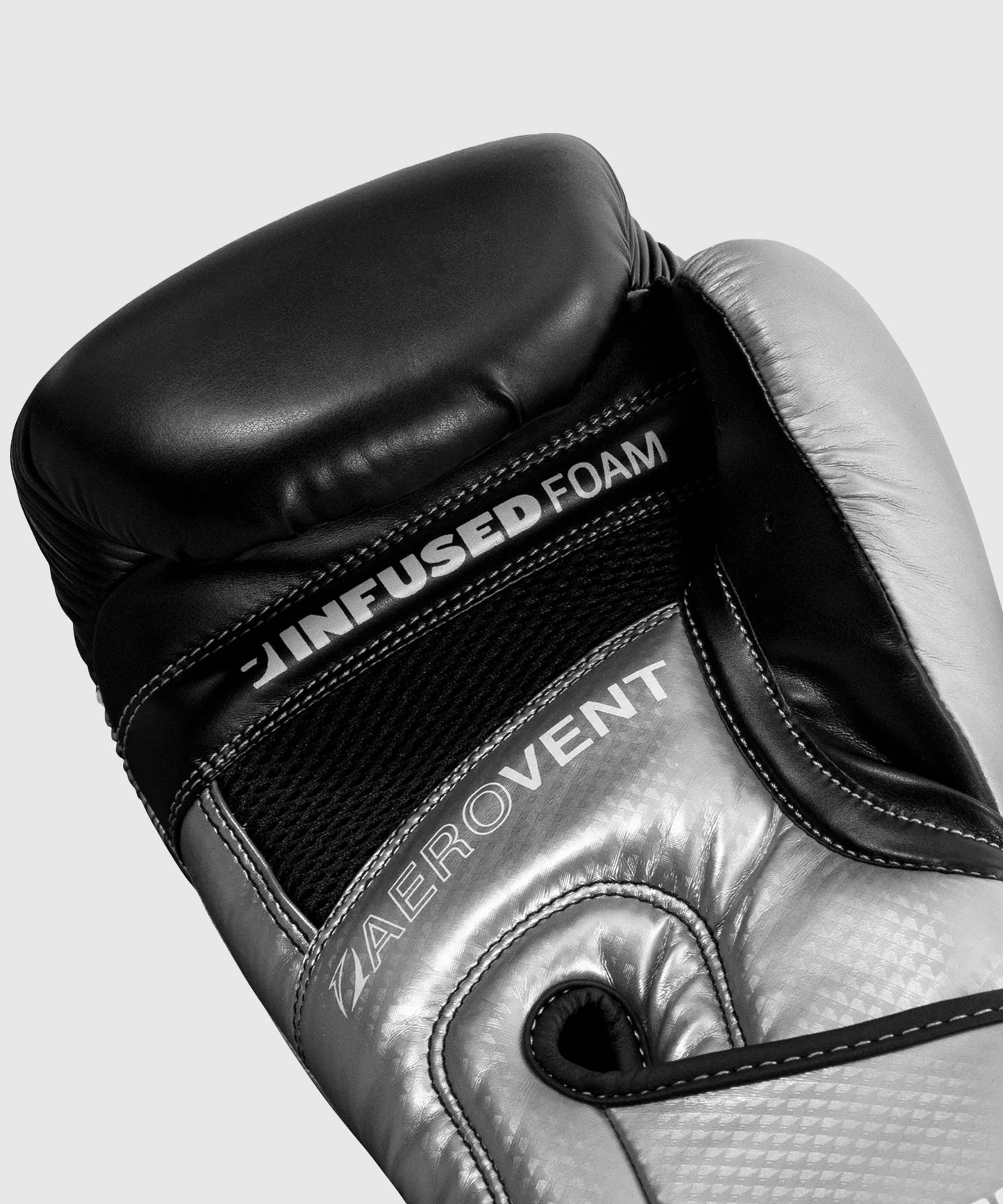 Title Boxing Infused Foam Interrogate 2.0 Boxing Gloves – Silver/Black