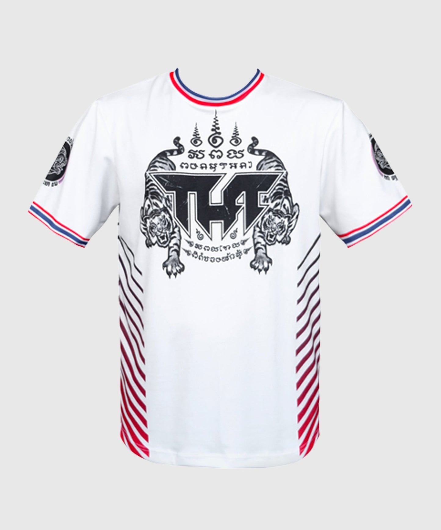 T-shirt Short de Muay Thai Tuff Dry Fit True Power Twin Tigers Yantra - Blanc