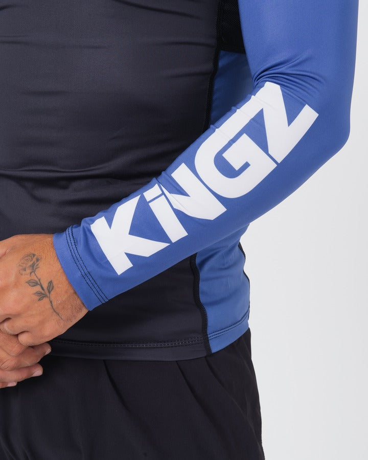 Kingz Ranked Performance V2 Langarm-Rashguard - Blau