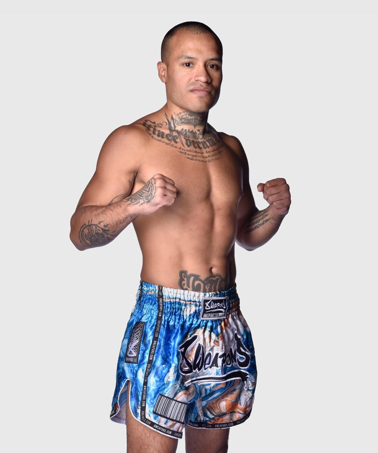 8 Weapons Vivo Vertigo Pantalones de Muay Thai - Azul