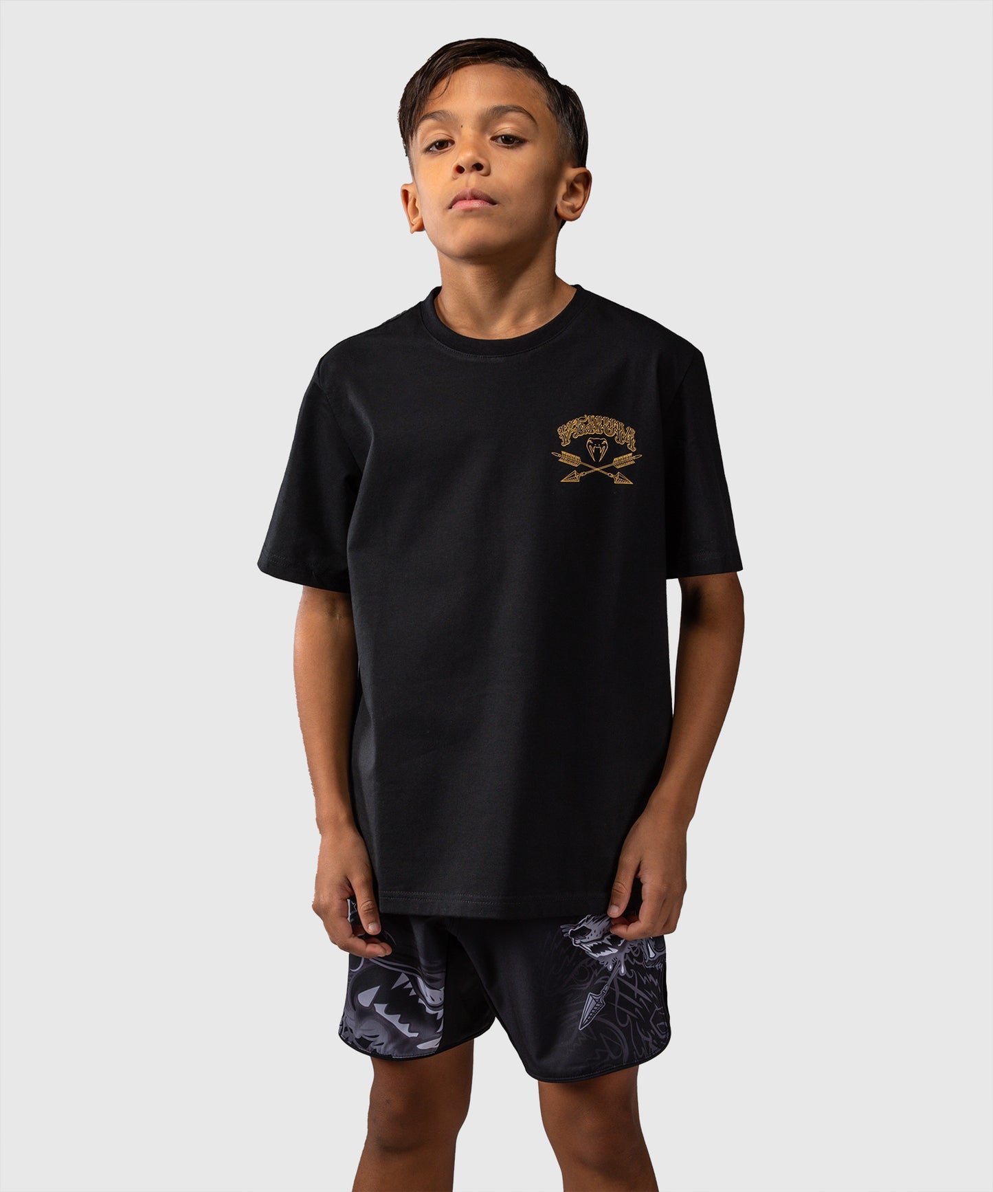 Venum Wolf Atak Camiseta Para Niños – Negro/Gris