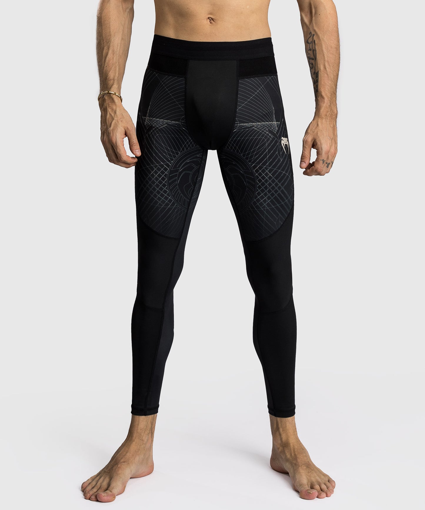 Venum G-Fit Air Kompressionshose für Männer - Tiefschwarz/Wüstensand