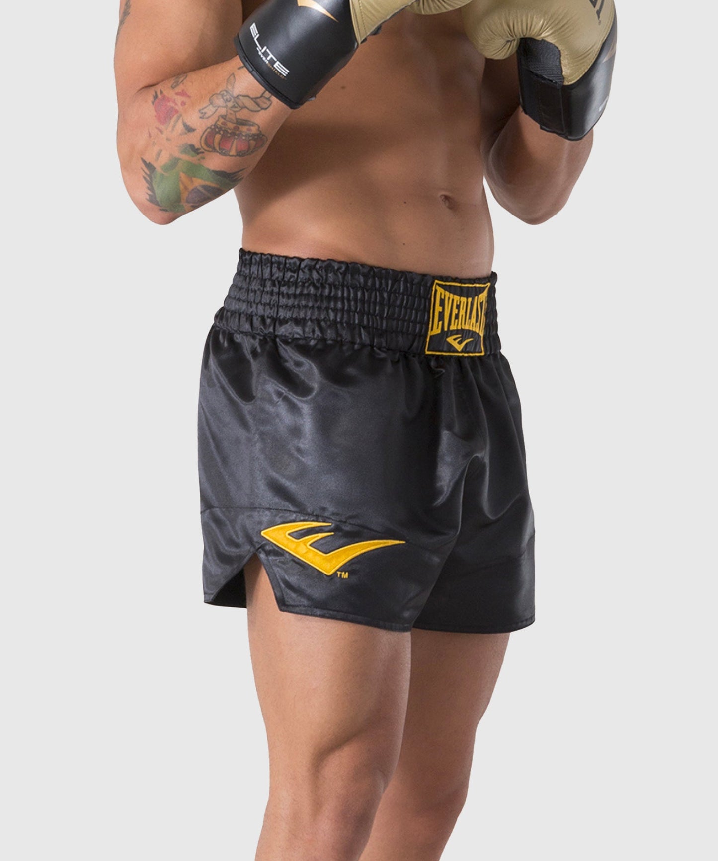 Everlast Muay Thai Shorts - Black/Gold