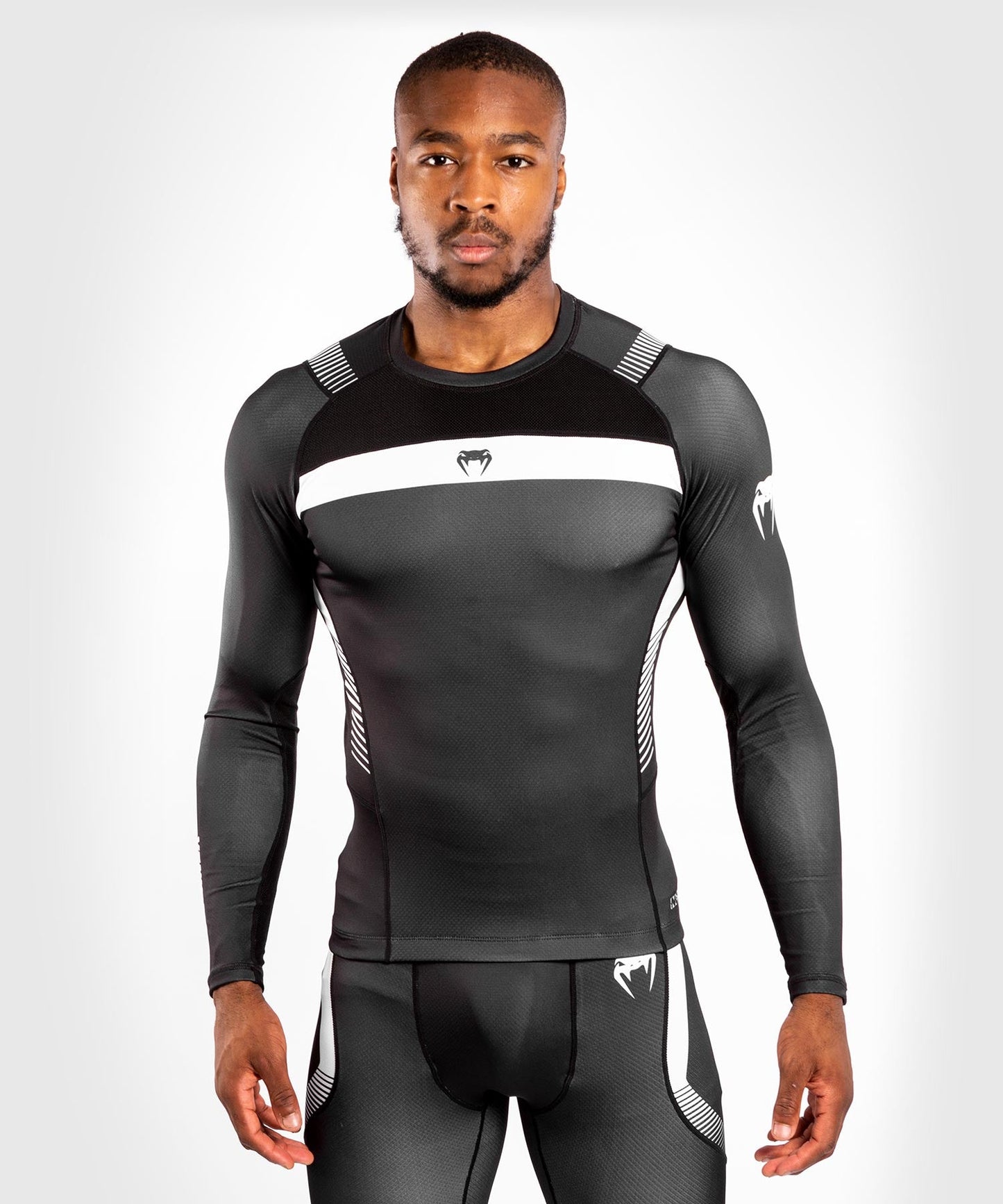 T-shirt de Compression Venum NoGi 3.0 - Manches Longues - Noir/Blanc