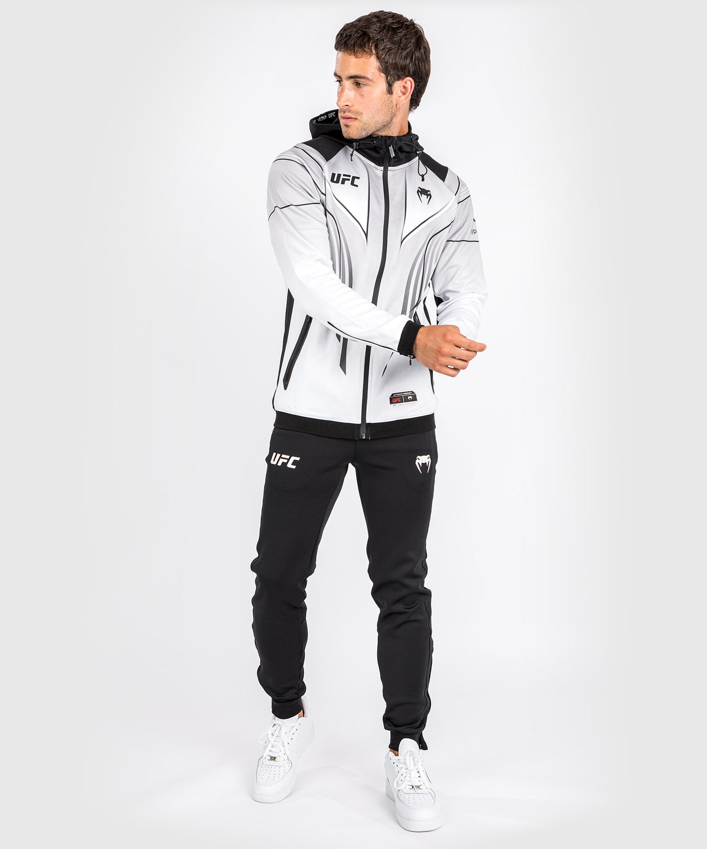 Sweat à capuche Walkout UFC Venum Authentic Fight Night 2.0 pour homme - Blanc