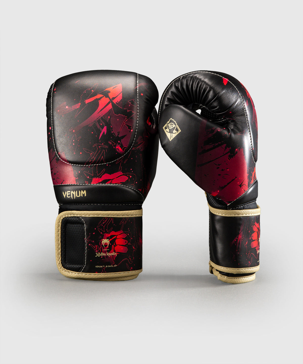 Jujutsu Kaisen x Venum Itadori Boxhandschuhe – Schwarz/Rot