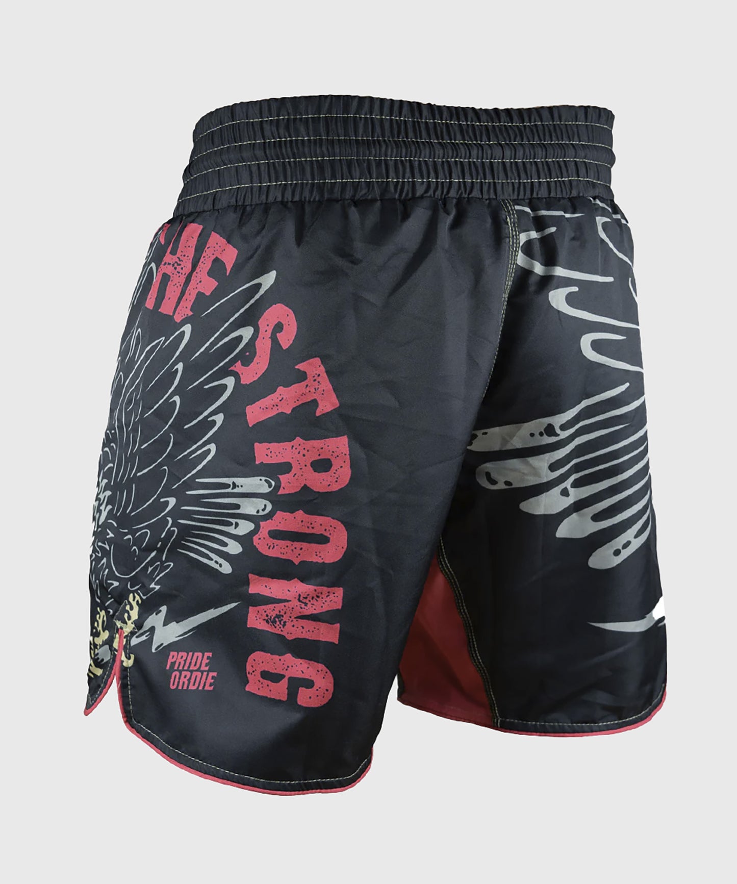 Pride Or Die Prey On The Strong Fightshorts - Negro