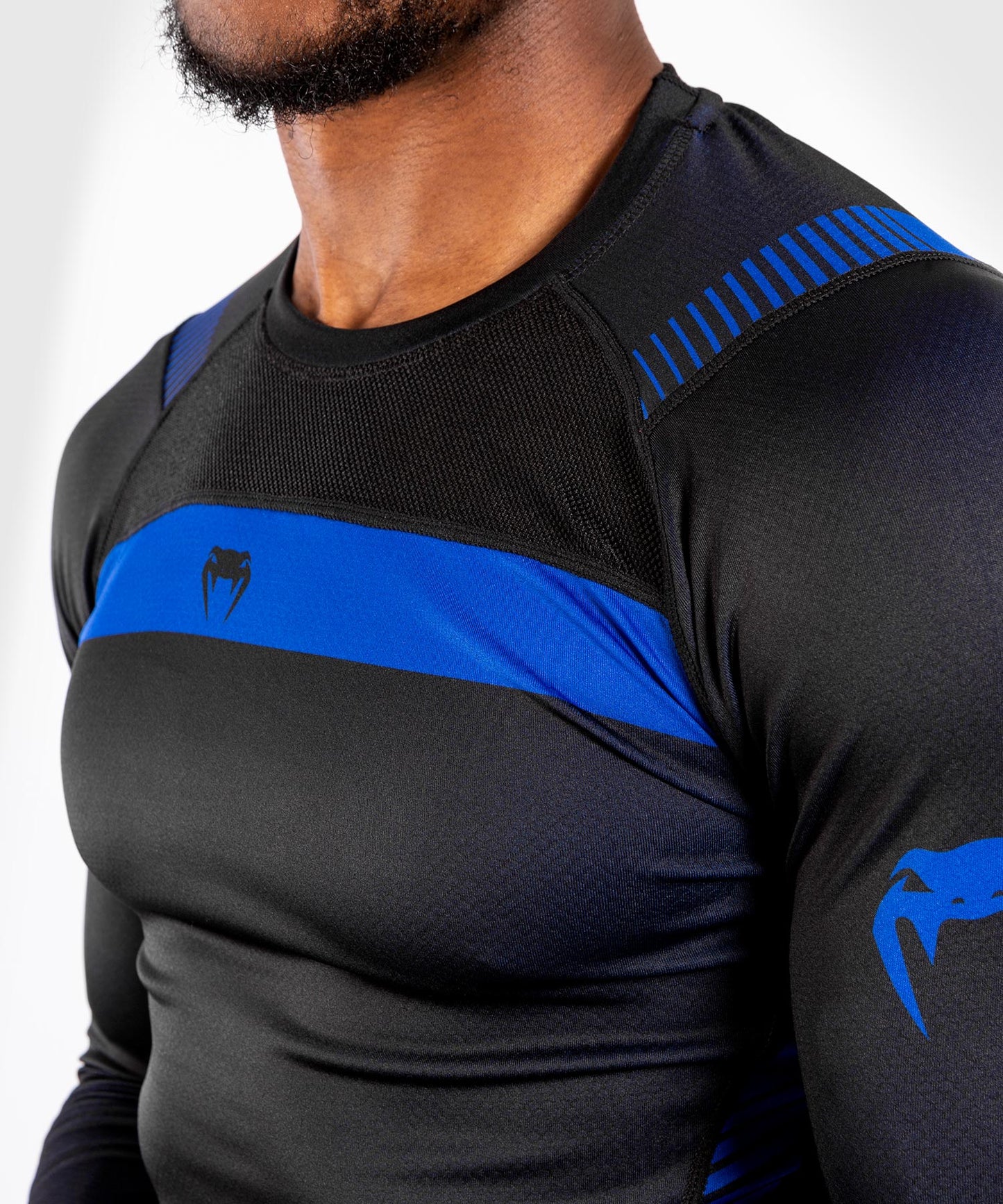 T-shirt de Compression Venum NoGi 3.0 - Manches Longues - Noir/Bleu