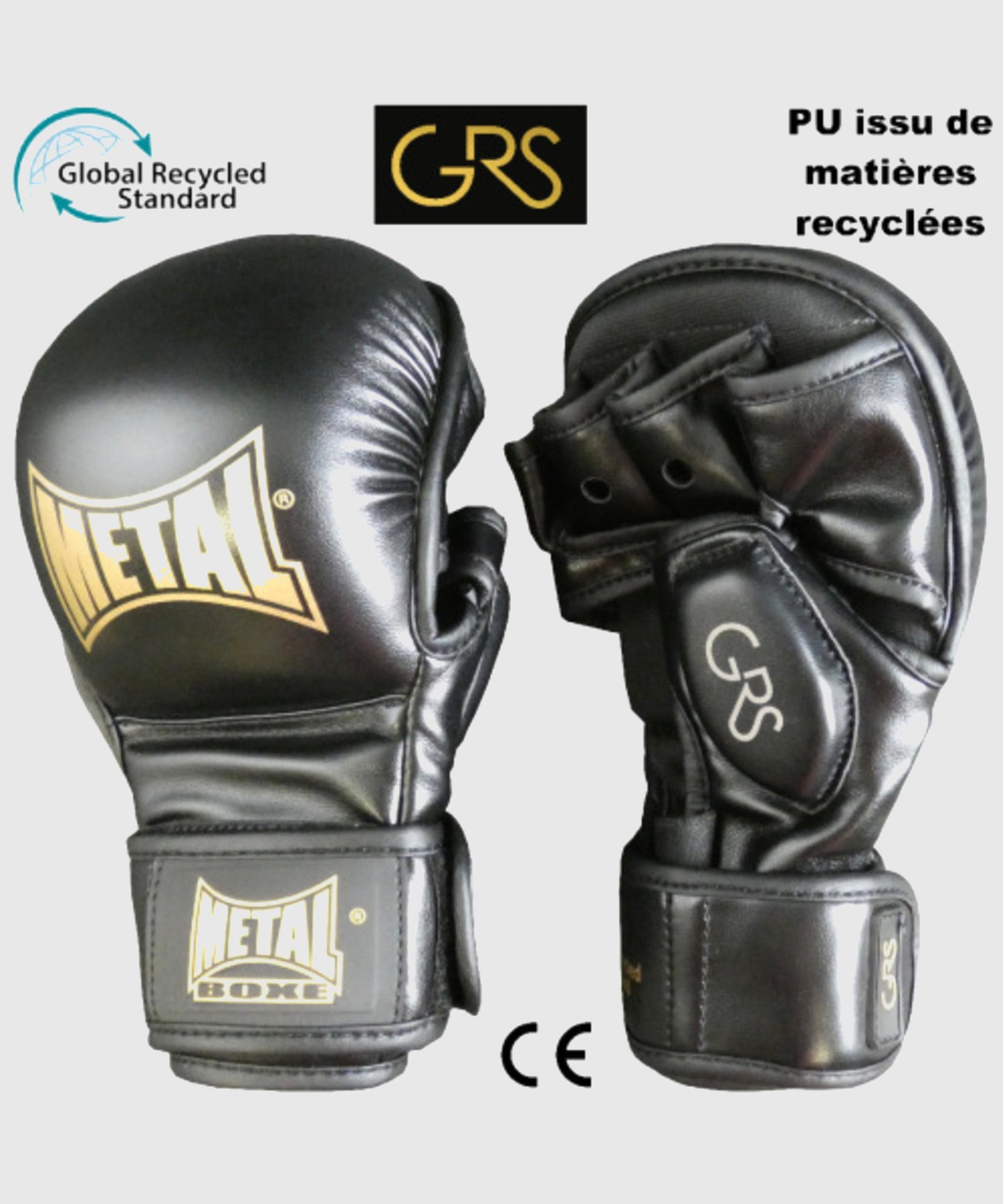 Gants De Sparring Mma Metal Boxe Grs - Noir/Gold