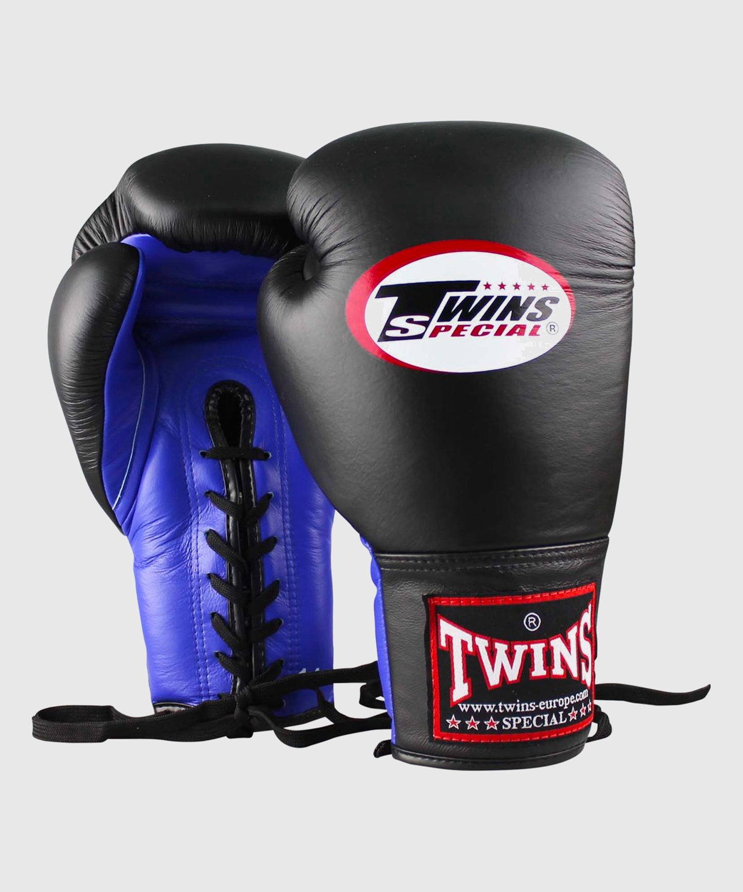 Twins BGLL 1 lace-up boxing gloves - Black/Blue