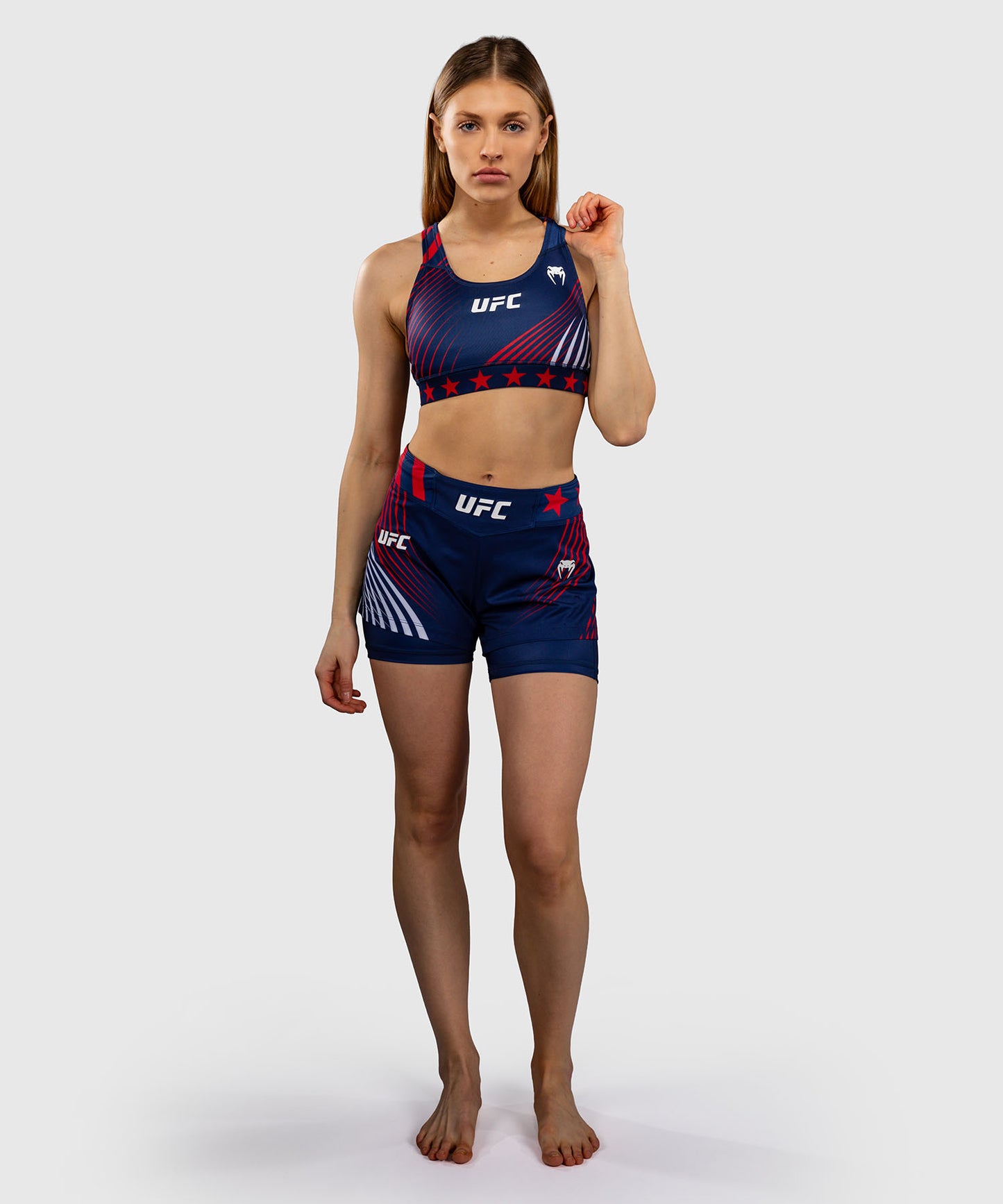 Official UFC Freedom 250 by Venum Authentic Fight Night Short de combat pour femme - Bleu