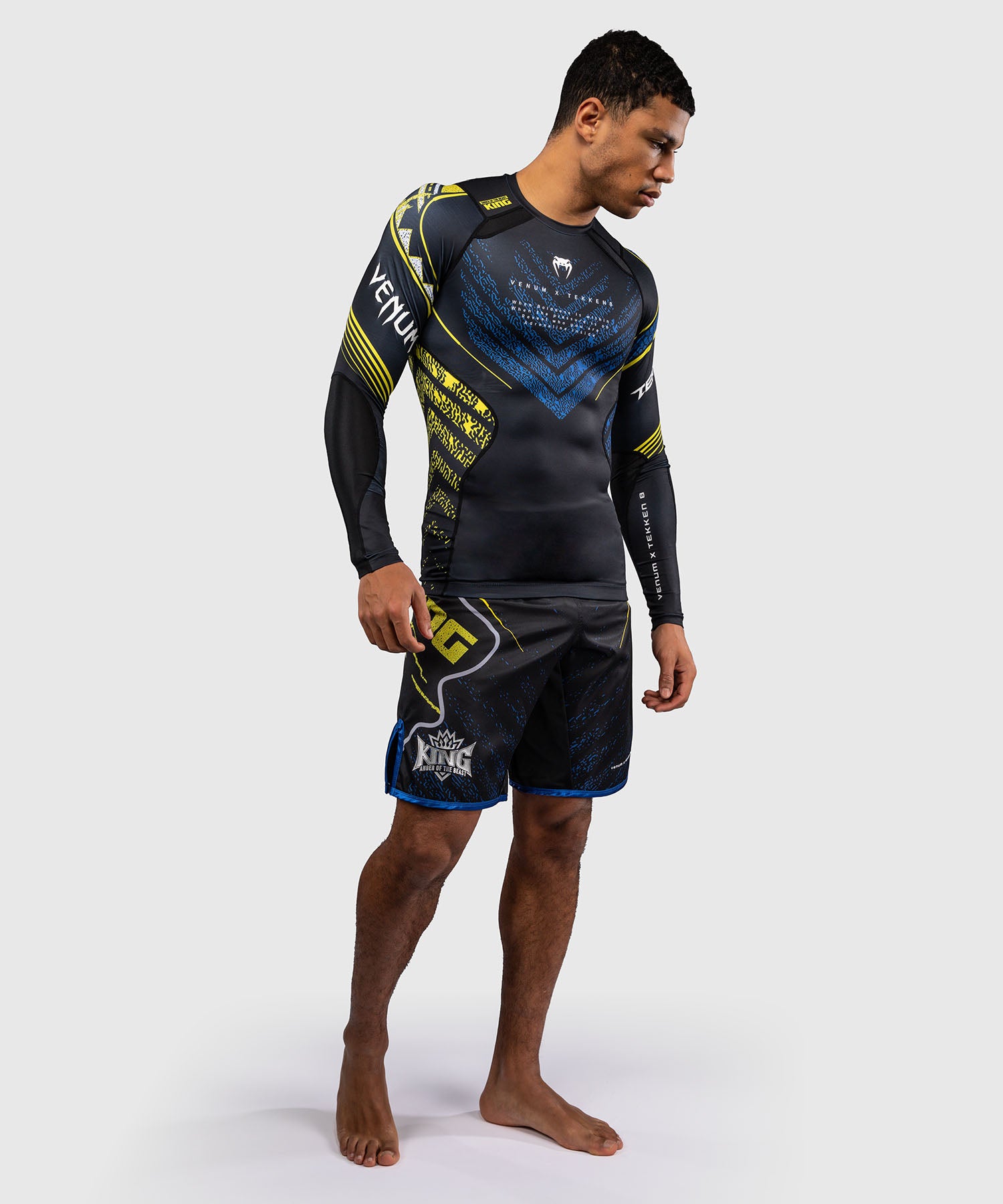 Venum x TEKKEN 8 Long Sleeve Rashguard - King - Black/Yellow