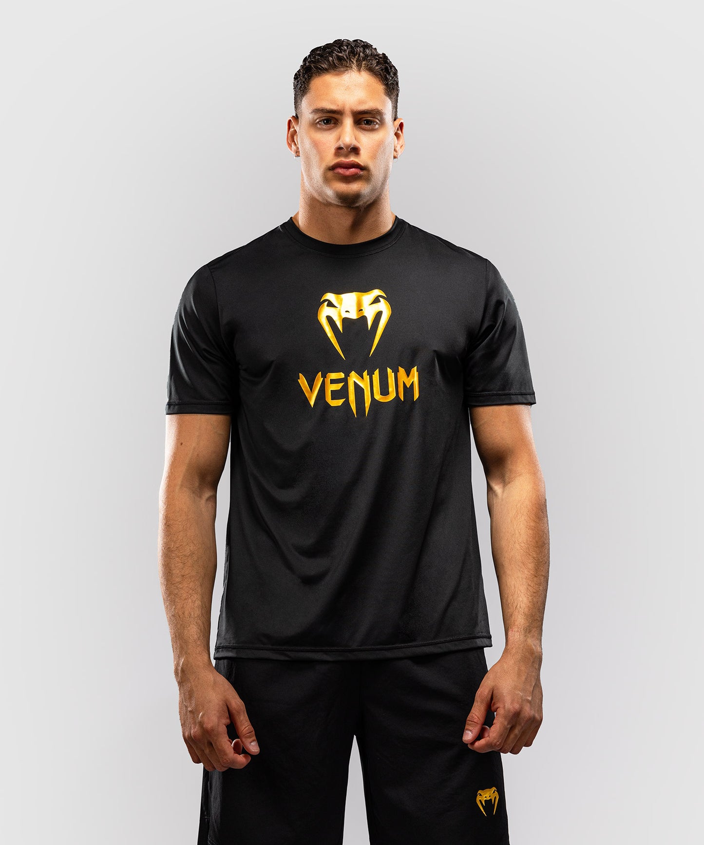 Venum Classic Dry Tech T-Shirt - Schwarz/Gold