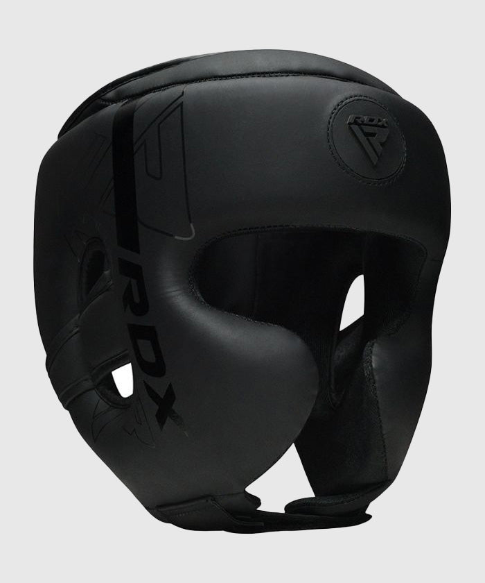 RDX F6 Boxing Helmet - Black/Black