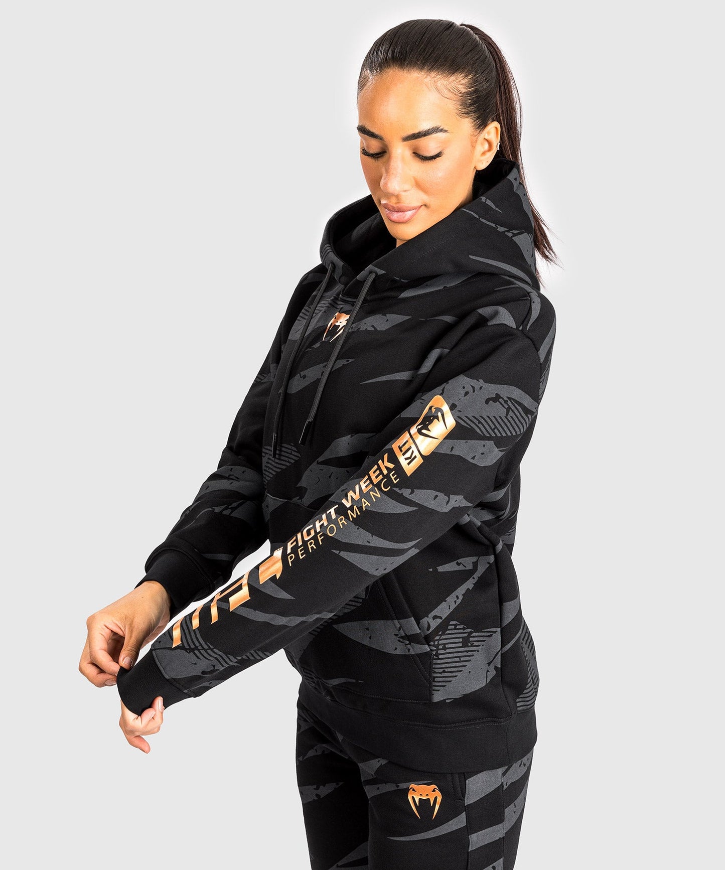 Women's Hooded Sweatshirt UFC Adrenaline by Venum Fight Week - Urban Camo