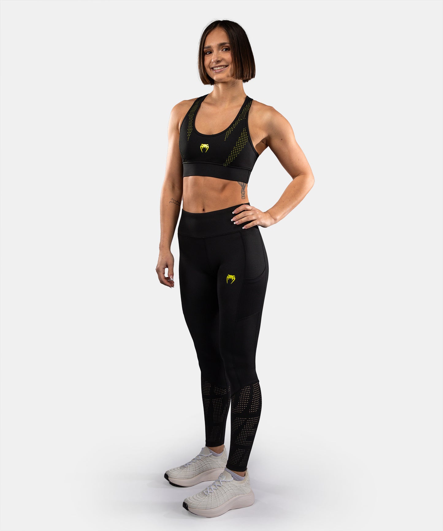 Venum Lazer Sport-BH für Damen - Schwarz/Gelb