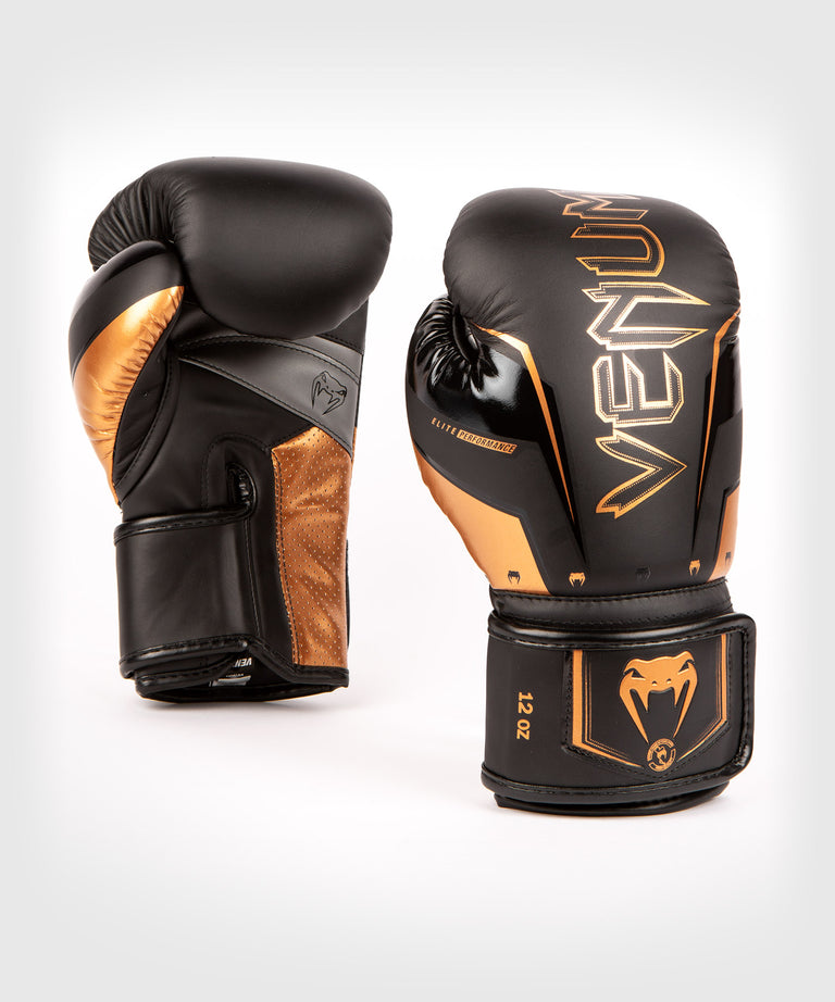 Venum Elite Evo Boxing Gloves - Black/Bronze – Dragon Bleu