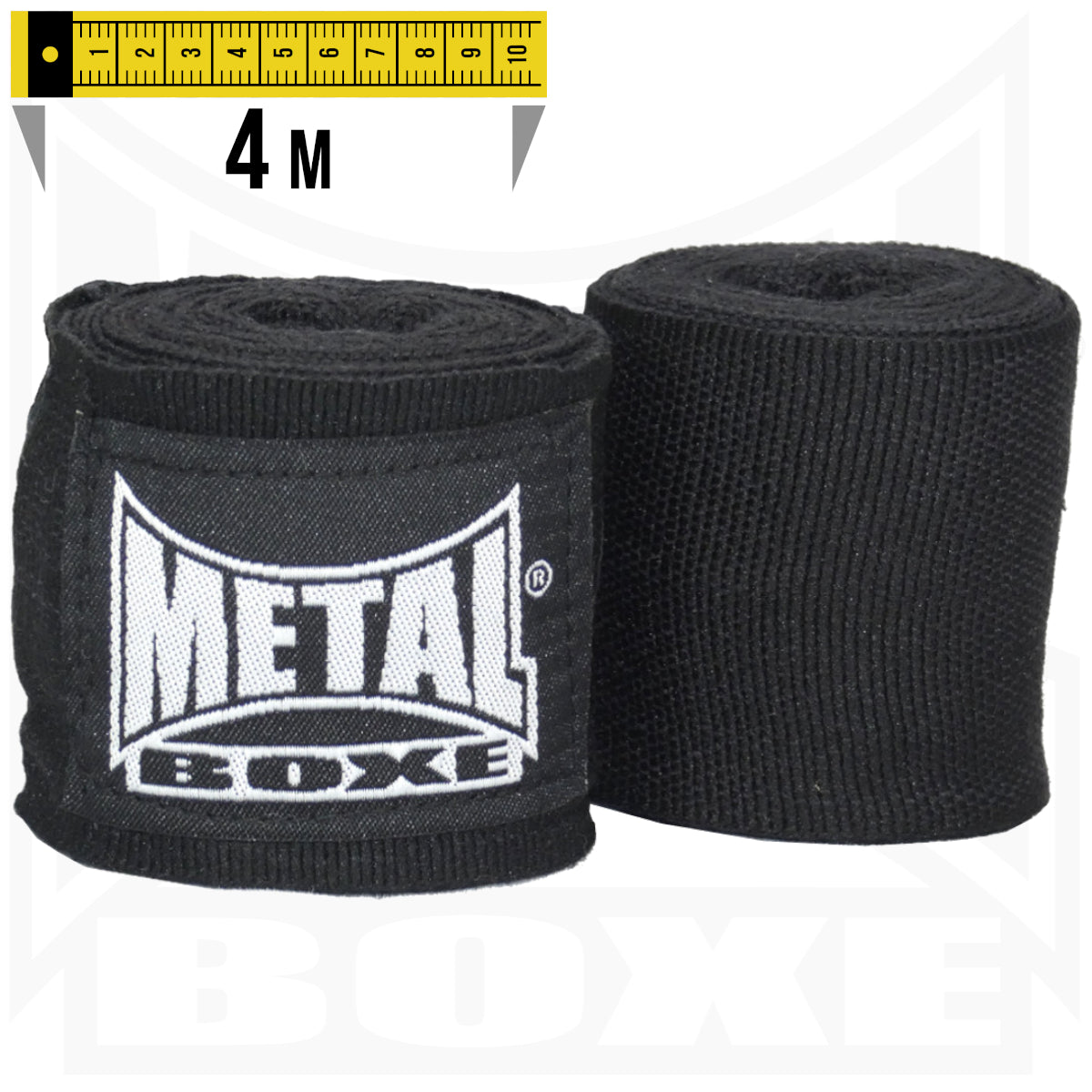 Metal Boxe Boxbandagen – Schwarz – 4 m