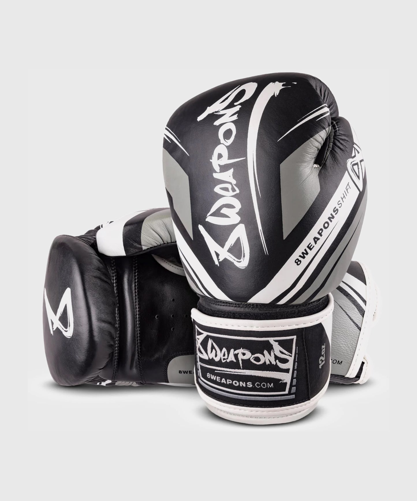 8 Weapons Shift Boxing Gloves - Black/White