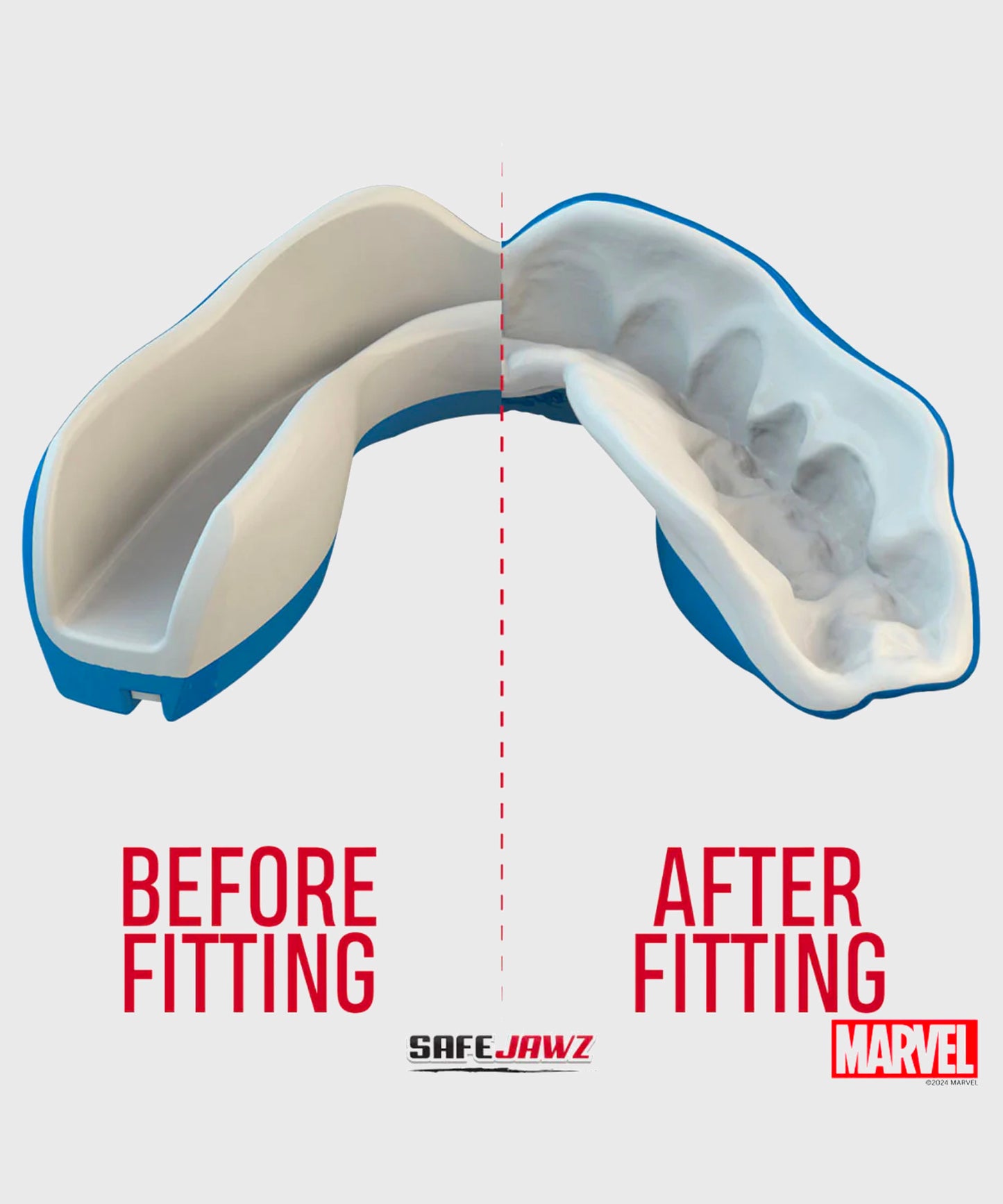 Protège-Dents Safejawz Marvel - Captain America - Bleu