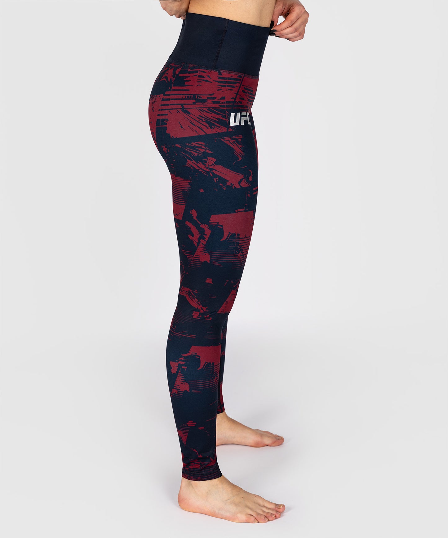 UFC Zenith by Venum Authentic Fight Week Legging Donna - Blu navy/Bordeaux/Argento