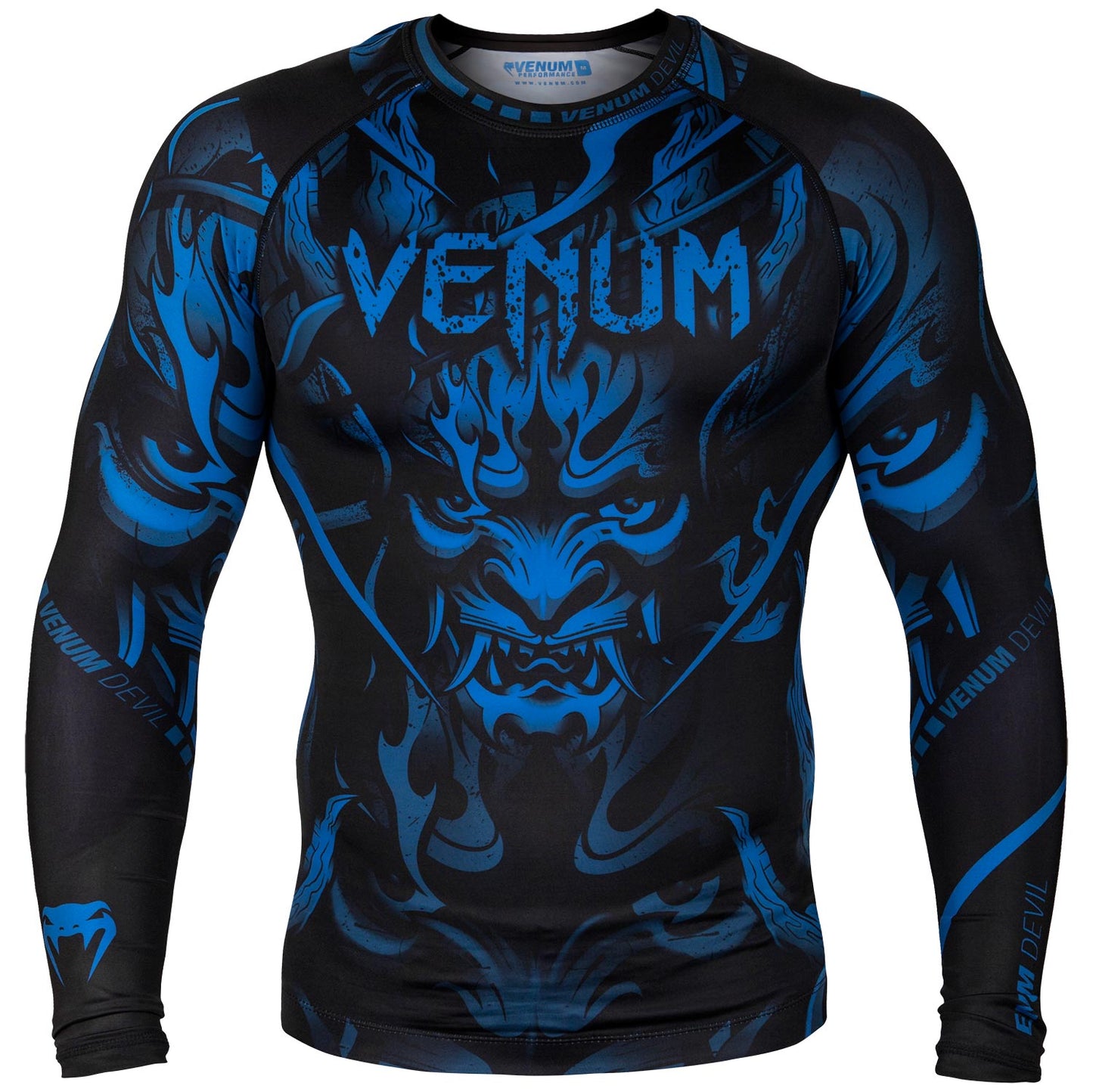Venum Devil Rashguard - Long Sleeve - Navy Blue/Black