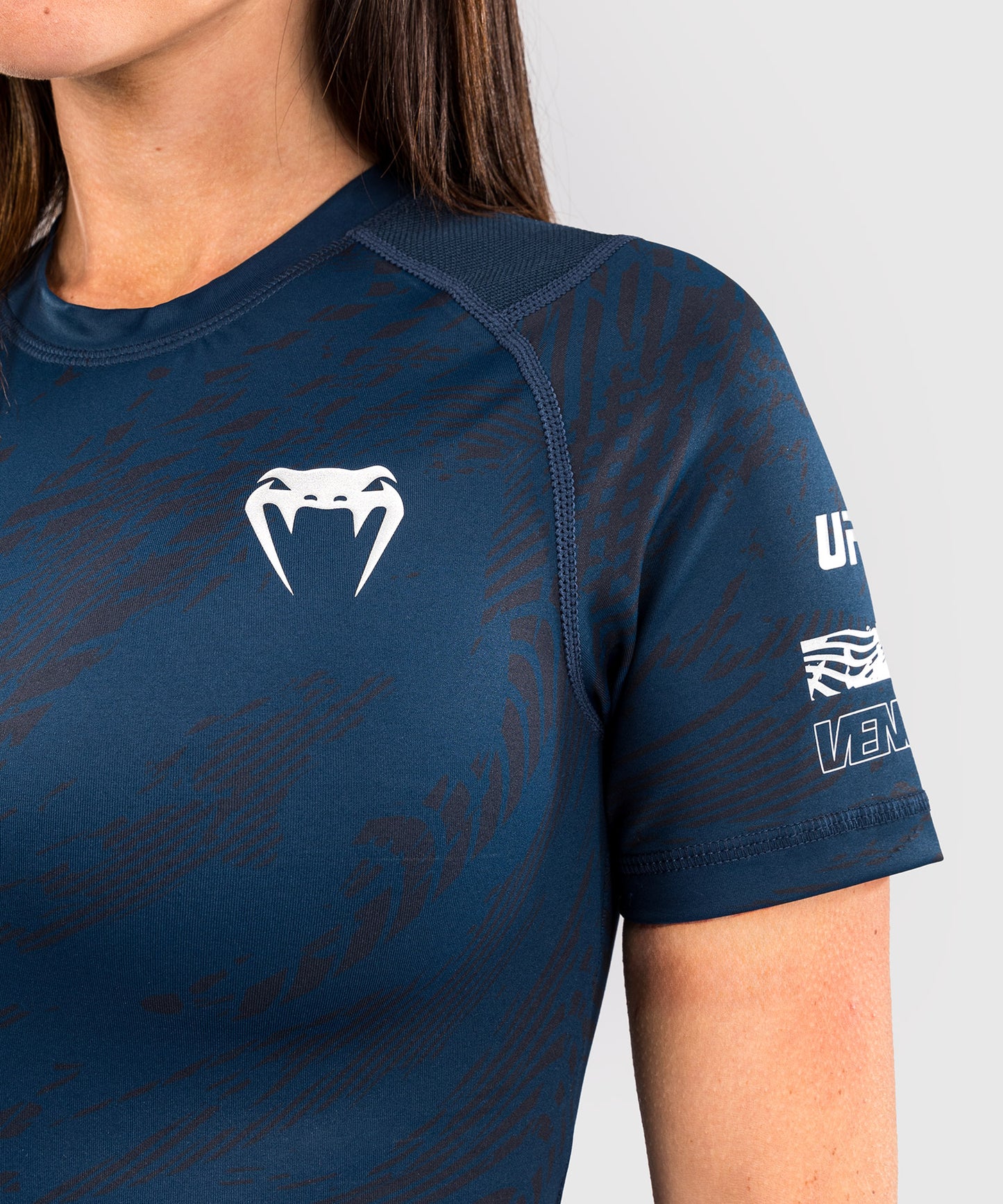 UFC Fusion by Venum Fight Week Damen Performance Kurzarm Rashguard - Ozeanisches Blau