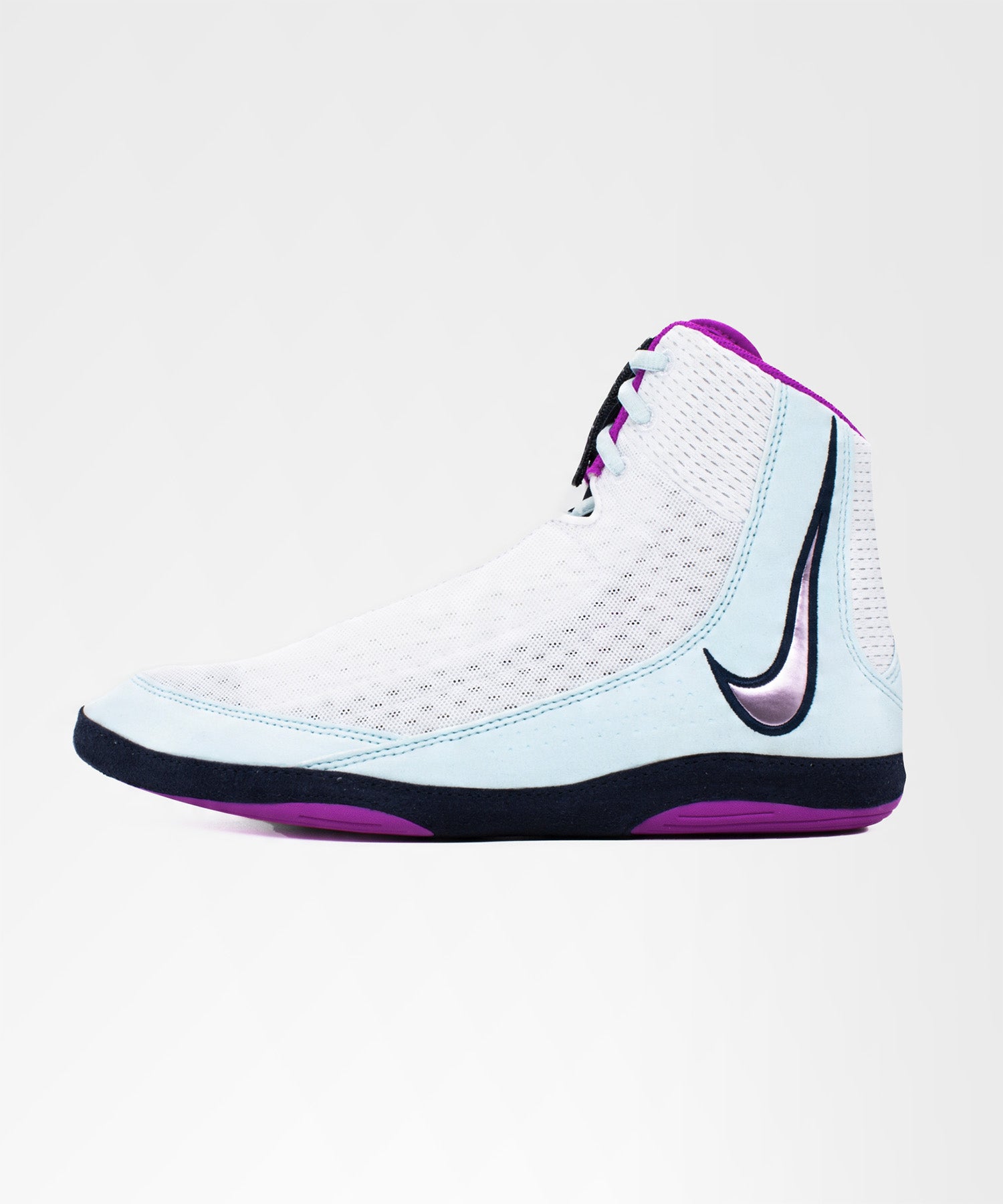 Nike Inflict 4 Wrestling Shoes - White/Purple/Blue – Dragon Bleu