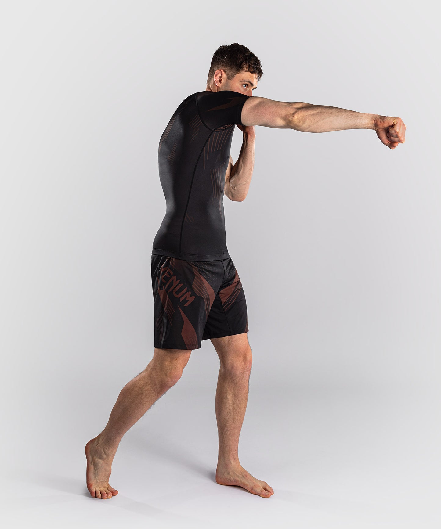 Venum No-Gi 6.0 Rashguard a Maniche Corte - Nero/Marrone