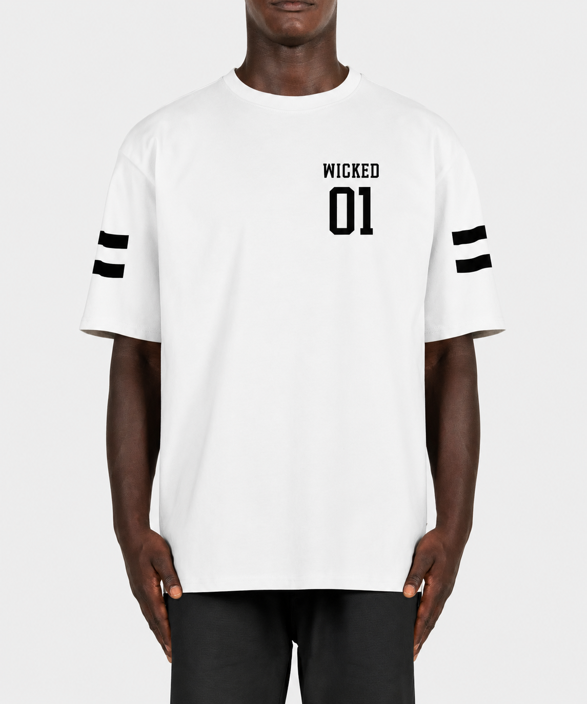 T-Shirt Oversize Wicked One Quaterback - Blanc