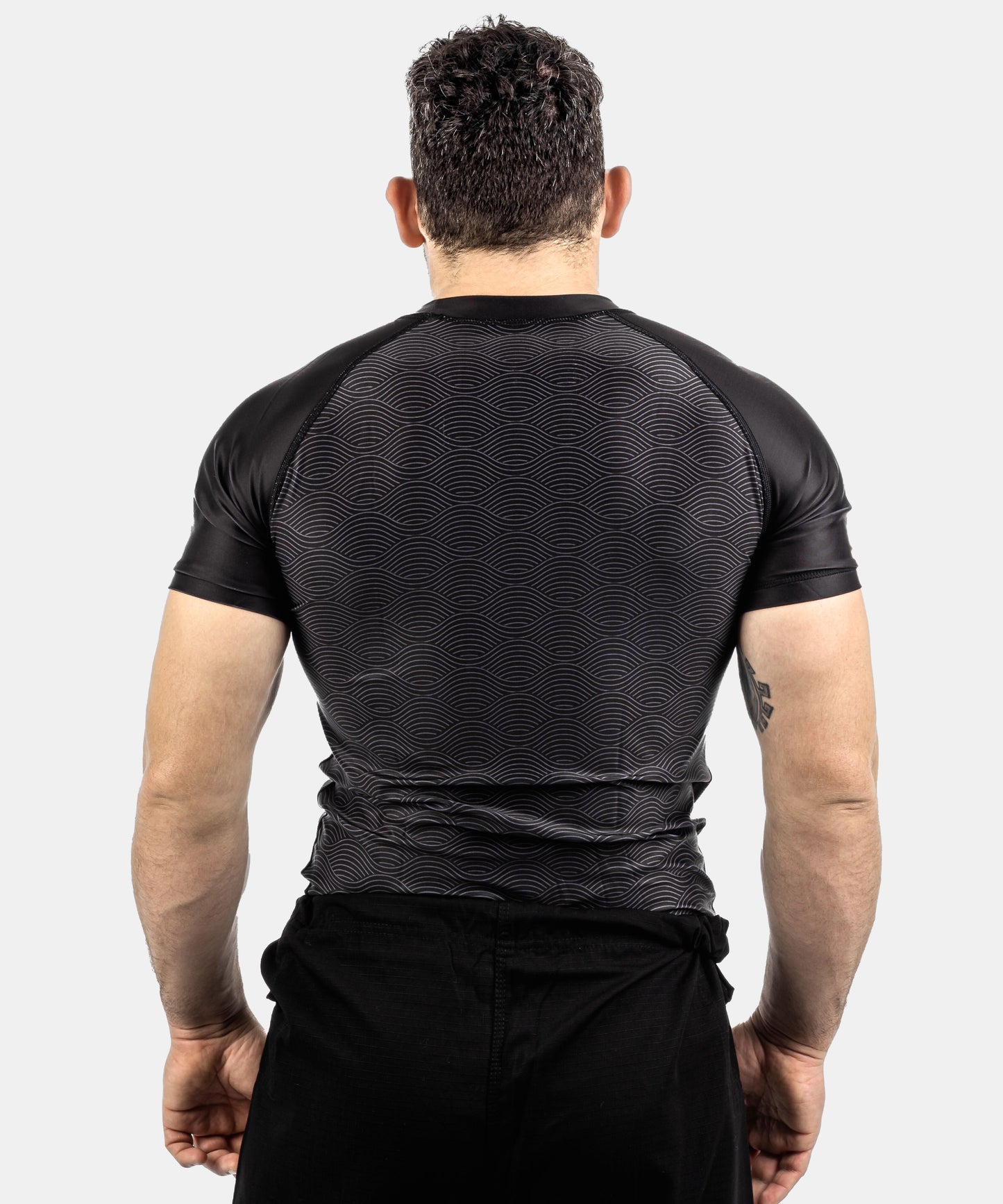 Nakama No-Gi IBJJF Rashguard de Manga Corta - Negro/Negro