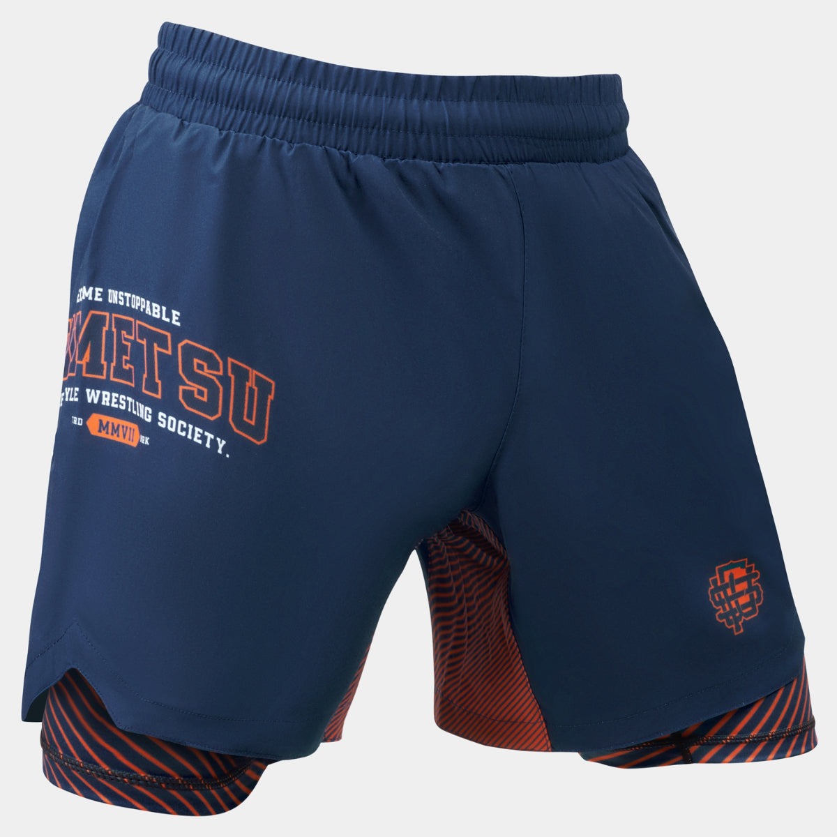 Fightshorts Fumetsu Dual Layer Varsity - Marineblau