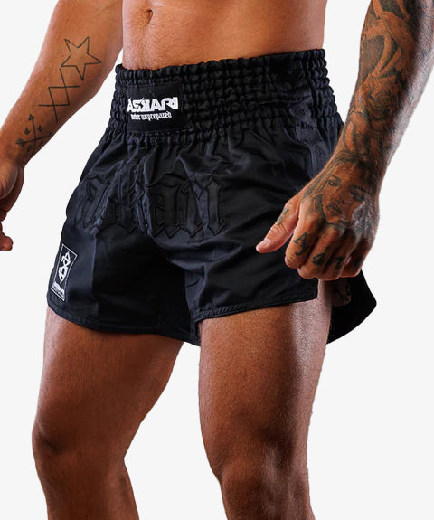 Askari Marlboro Pantaloncini da Muay Thai - Nero