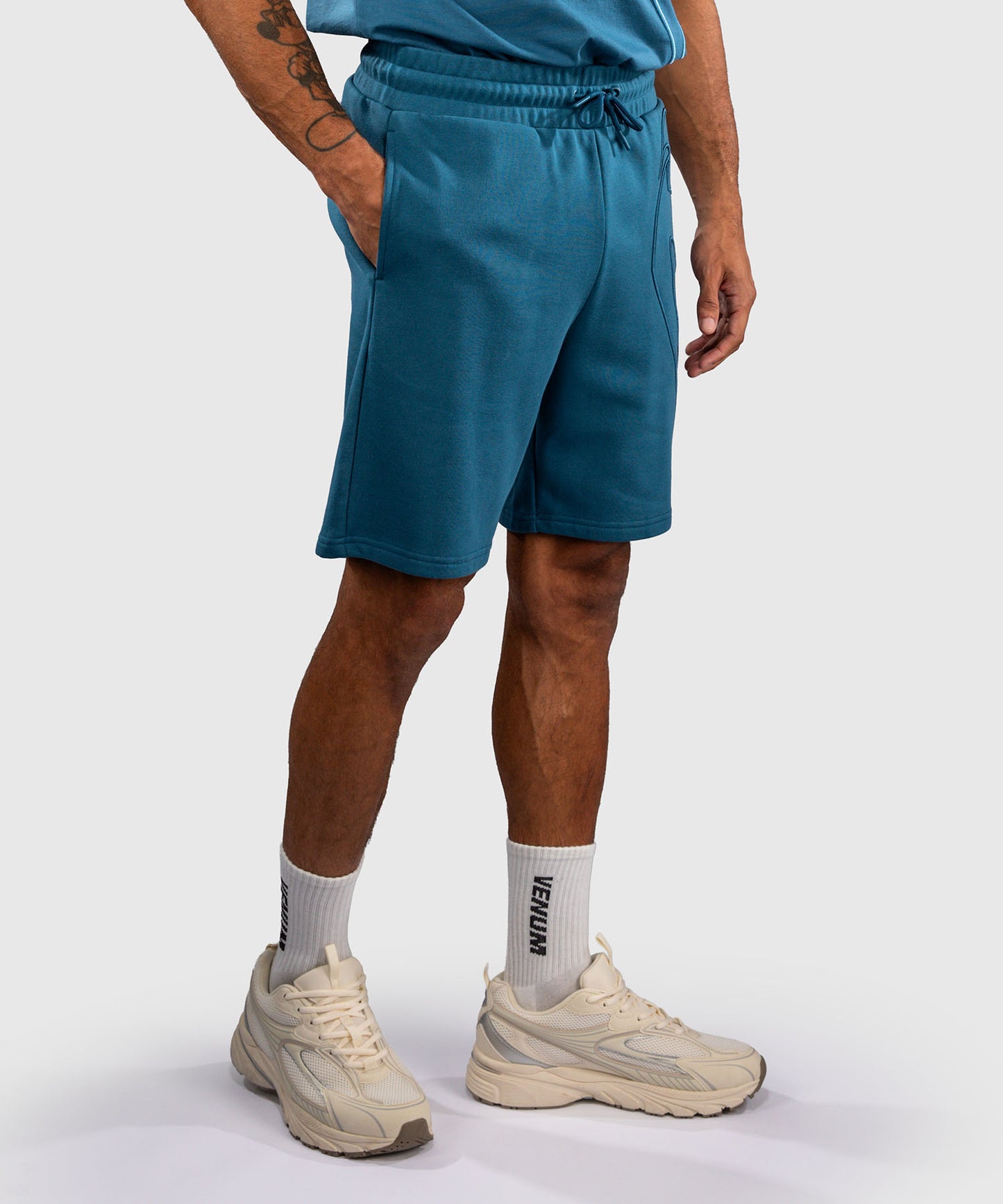 Short en Coton Venum Giant 3D - Bleu Océan