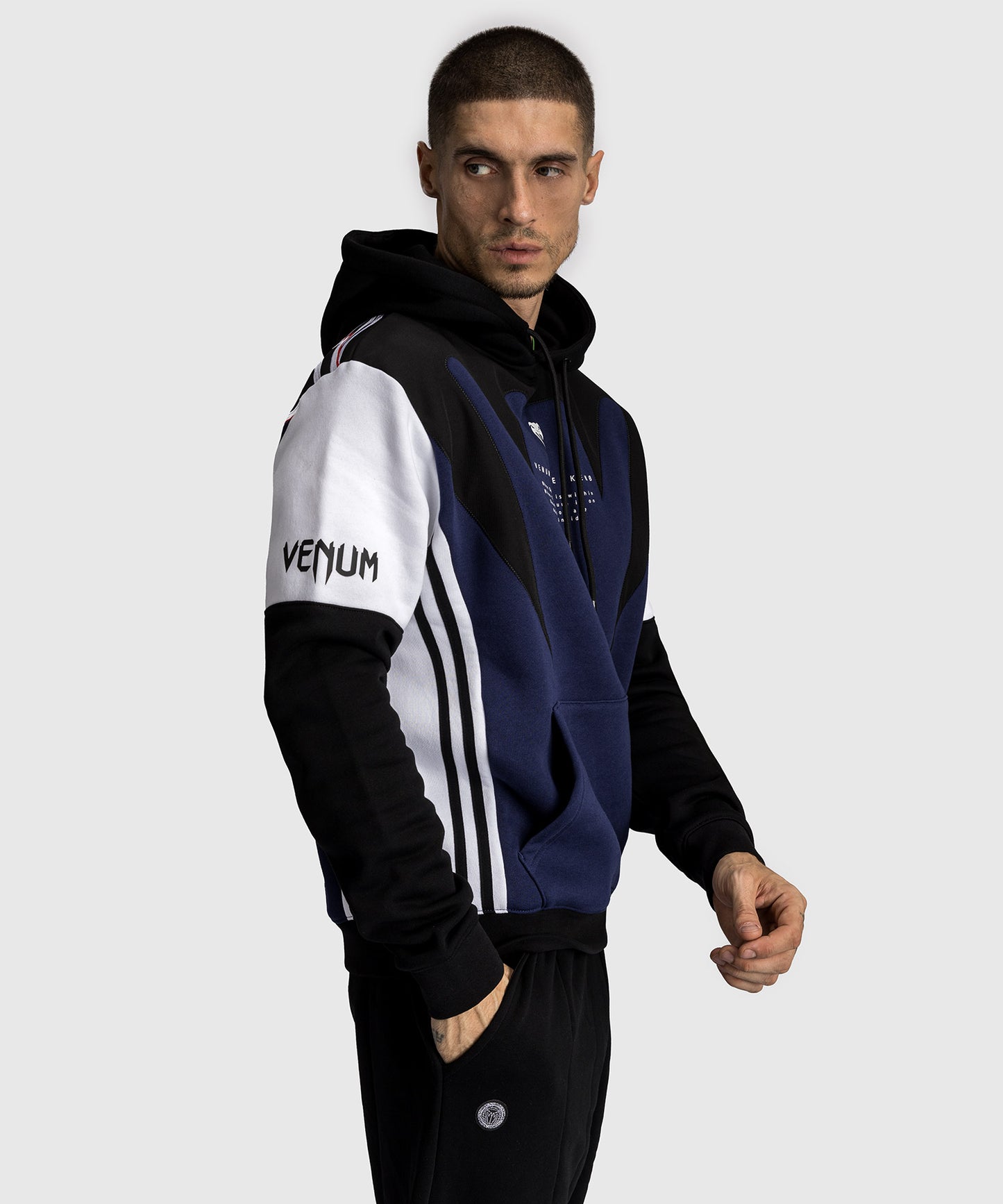 Venum x Tekken 8 Hooded Sweatshirt - Jin Kazama - Blue/Black/White