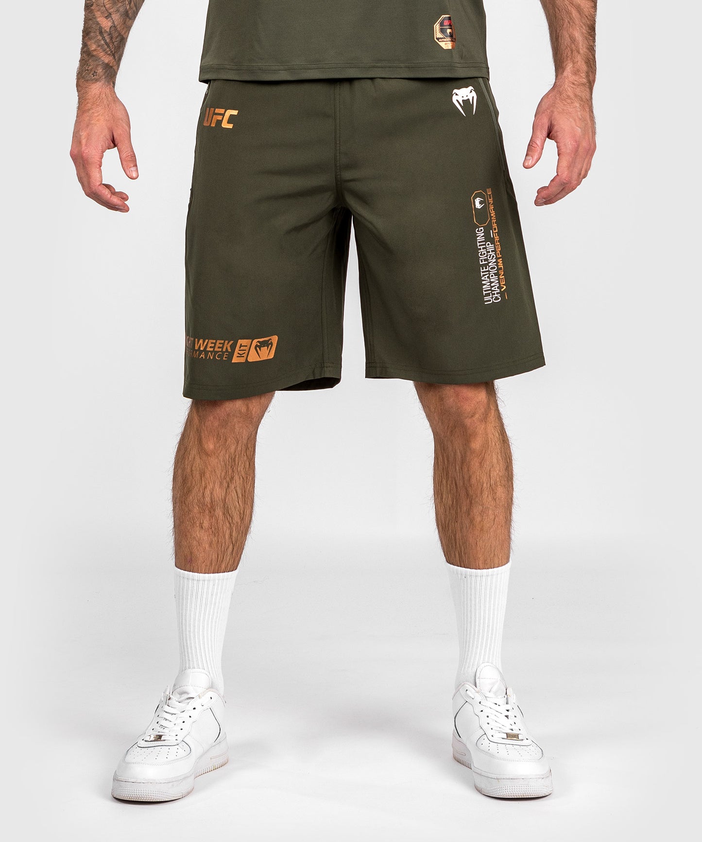 Short de performance pour Hommes UFC Adrenaline by Venum Fight Week - Kaki/Bronze