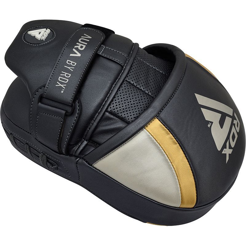RDX Aura T-17 Thai Pads - Black/White/Gold