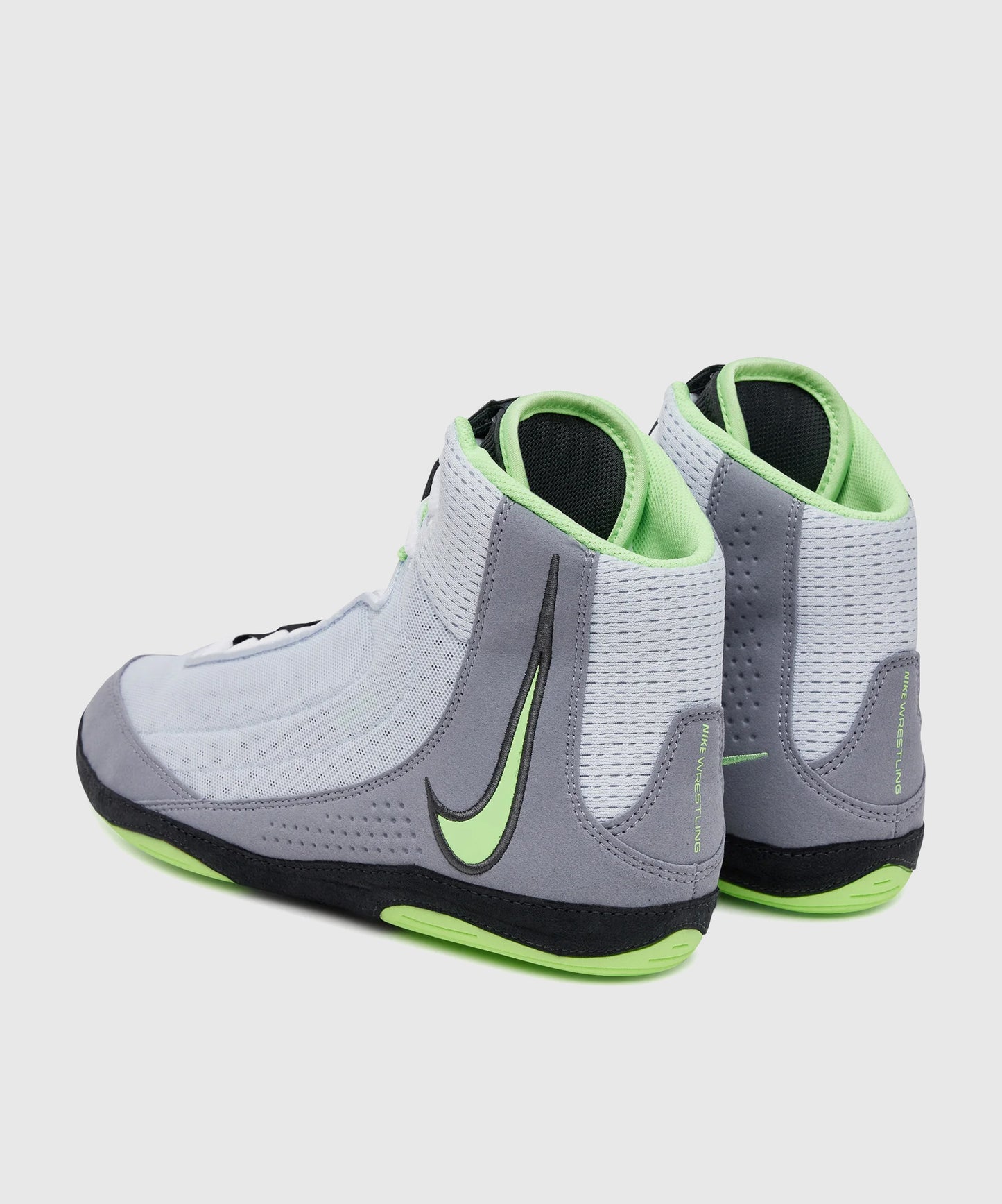 Nike Inflict 4 Wrestling Shoes - White/Green/Grey