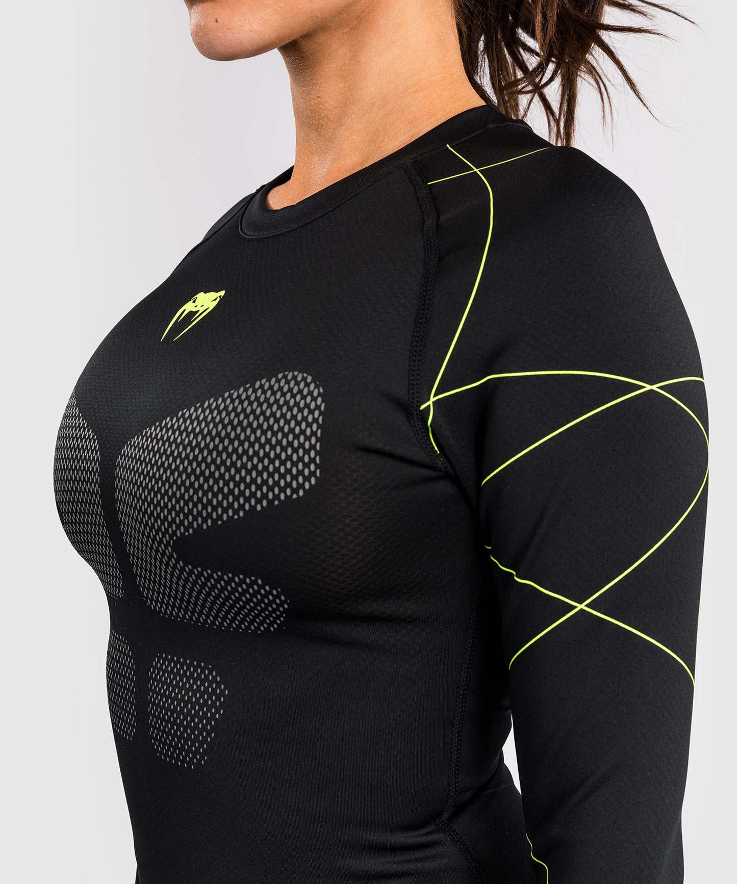 Rashguard Manches Longues Venum Training Camp 4.0 - Noir/Vert Fluo