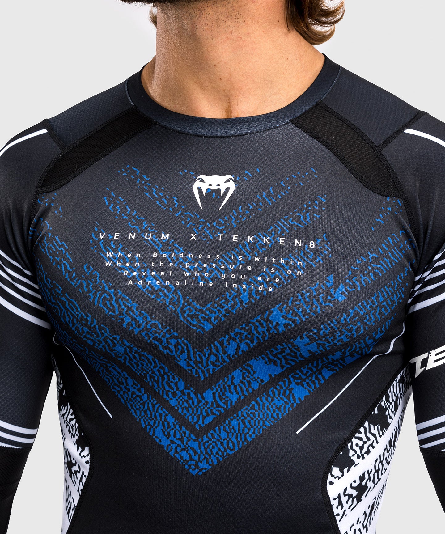 Rashguard Venum x Tekken 8 - Jin Kazama - Blue/Black/White