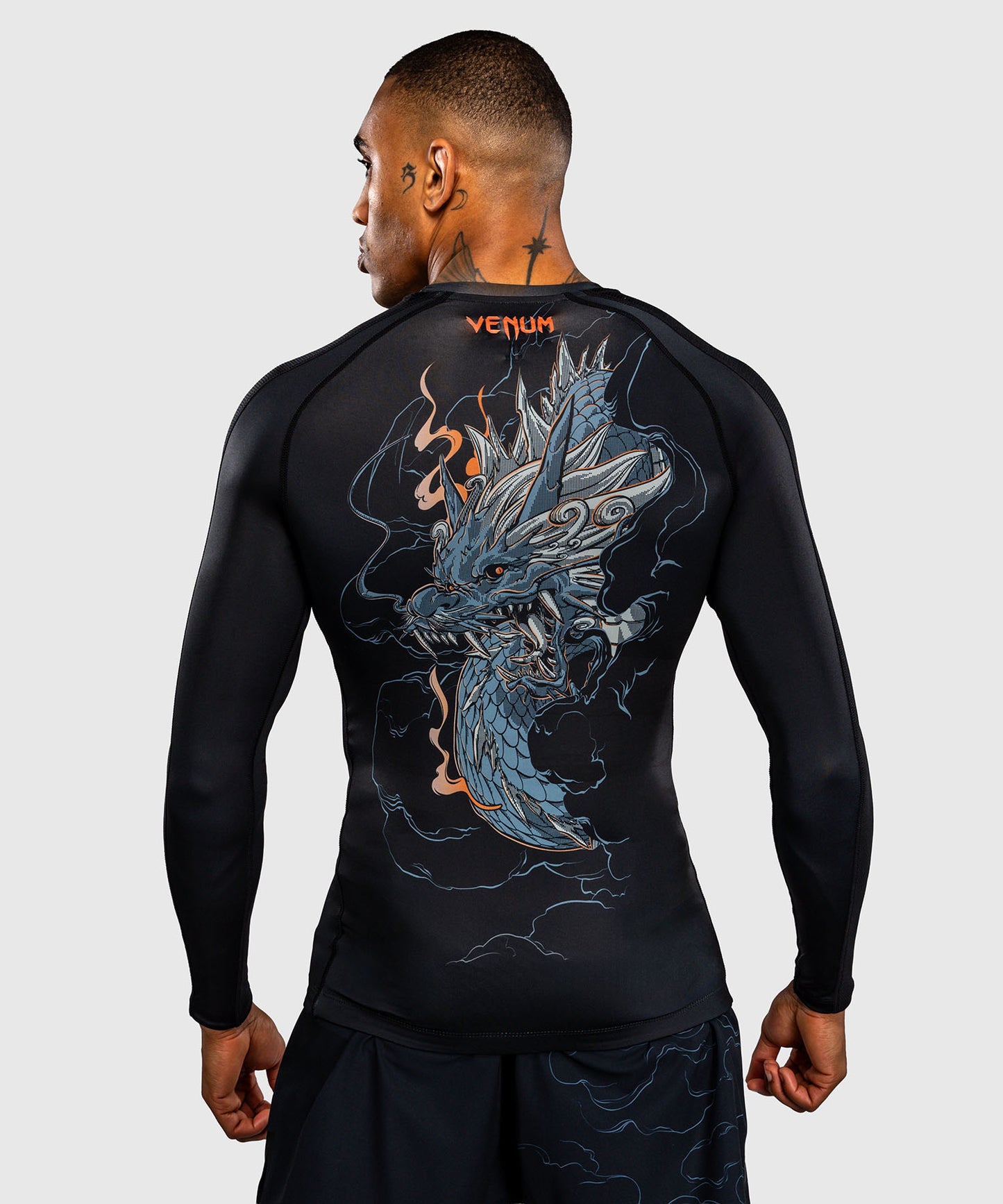 Venum Thunder Dragon Rashguard Manga Larga – Negro/Gris/Cobre