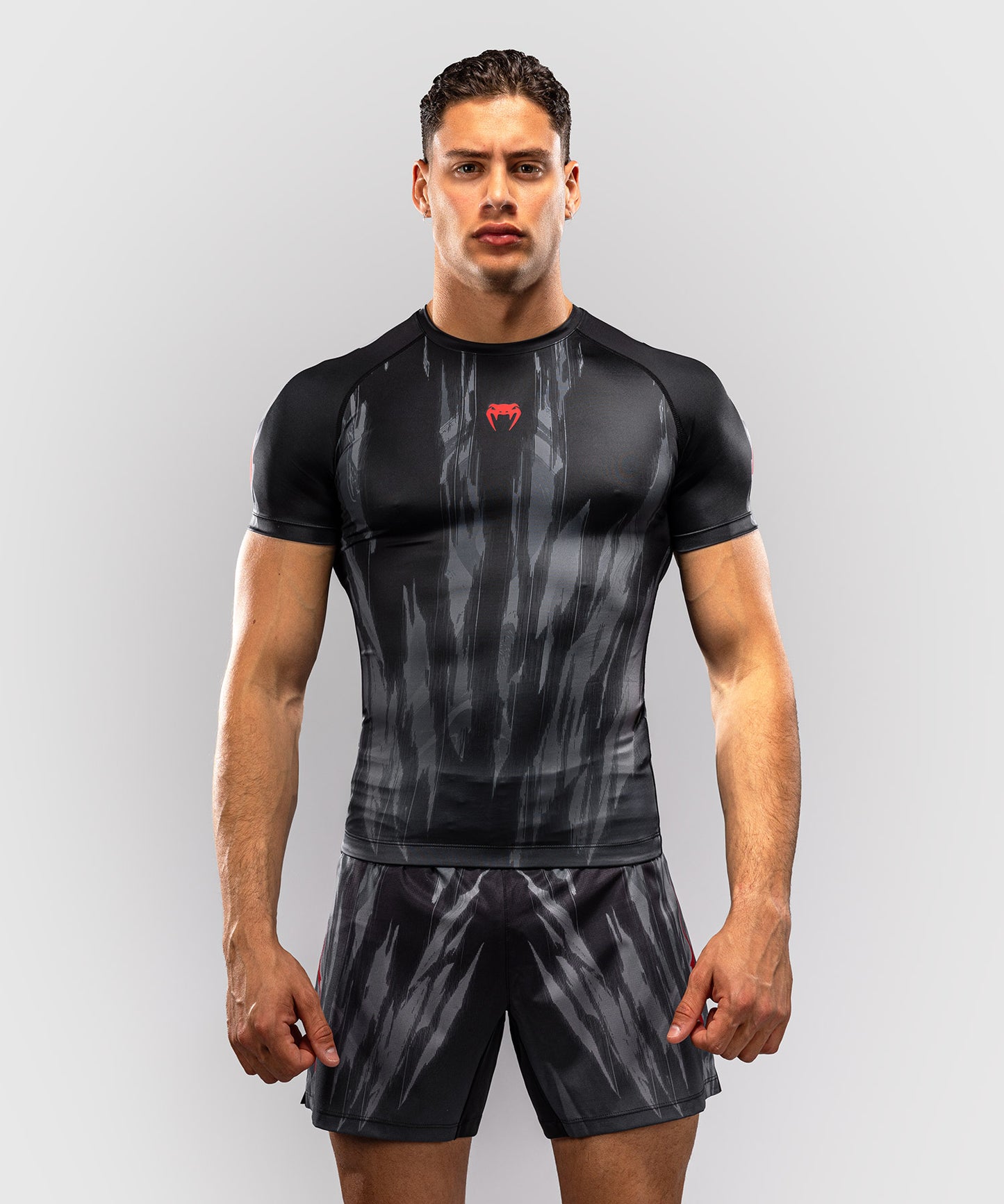 Rashguard à Manches Courtes Venum Demon - Noir/Gris