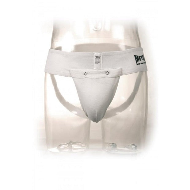 Metal Boxe Groin Guard and Cup - White