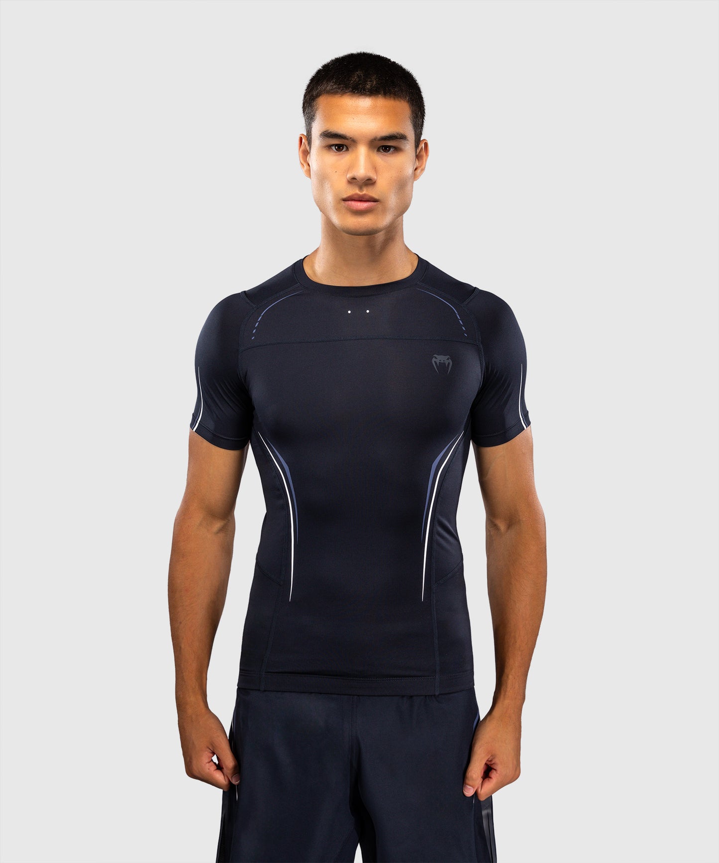 Venum G-Core Rashguard a Maniche Corte - Blu Navy/Bianco
