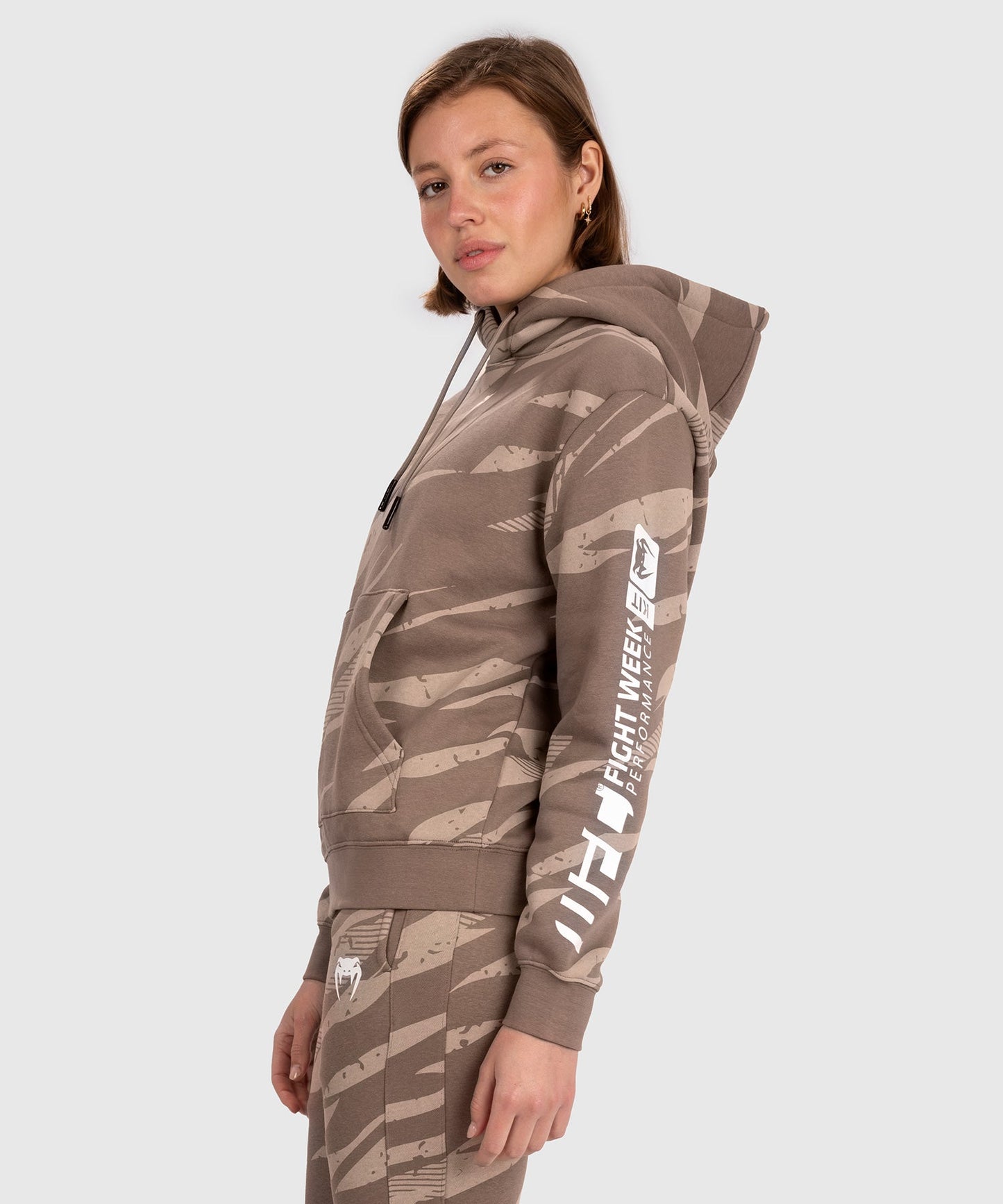 Women's Hooded Sweatshirt UFC Adrenaline by Venum Fight Week - Desert Camo
