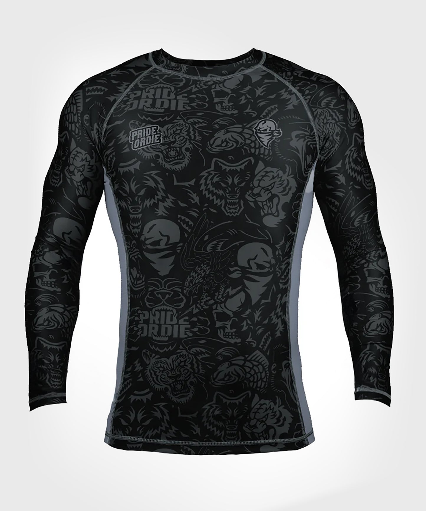Rashguard Mit Langen Ärmeln Pride Or Die Ferocity - Schwarz