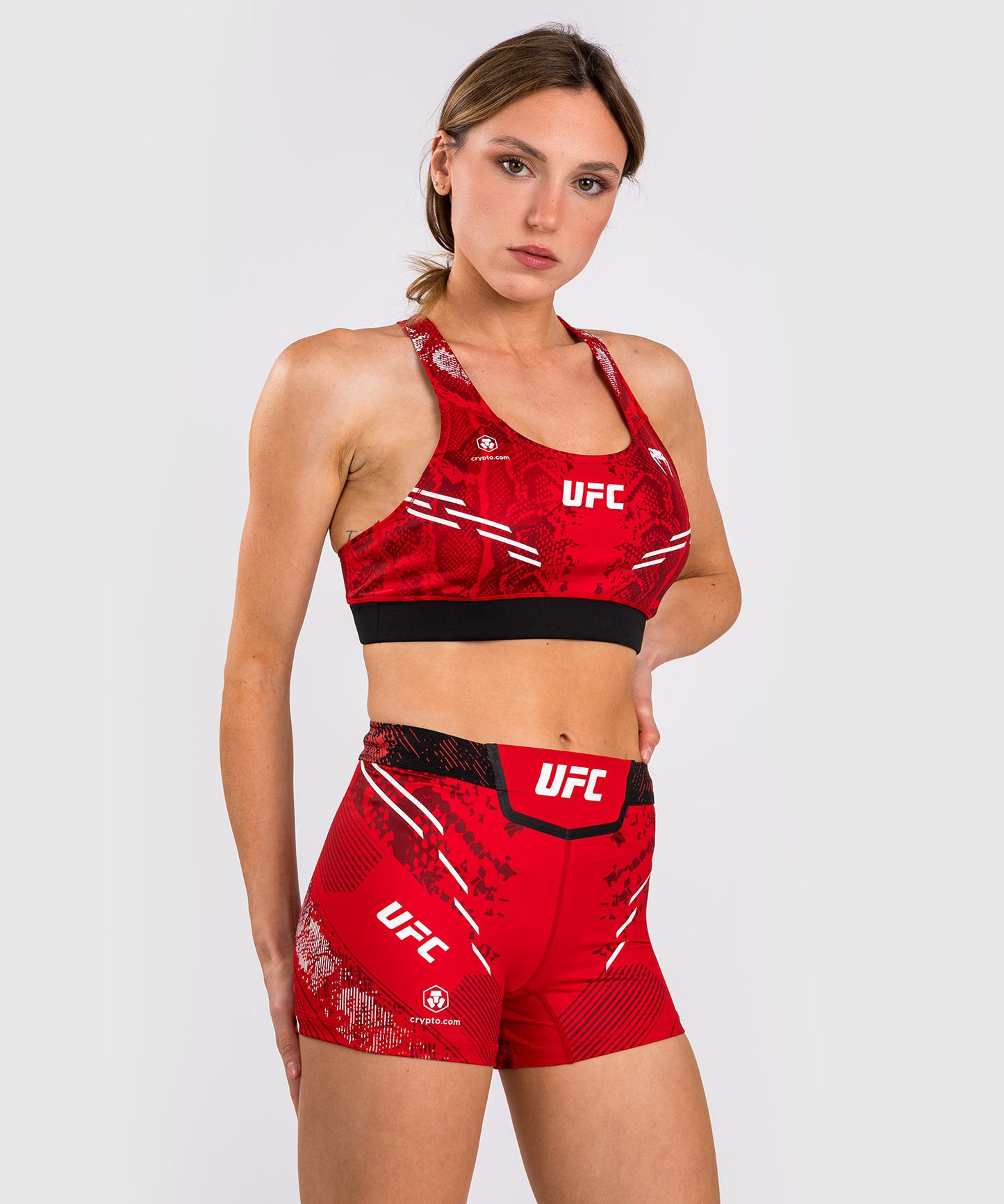 Short de Short de compression Fit pour Femmes UFC Adrenaline by Venum Authentic Fight Night - Rouge