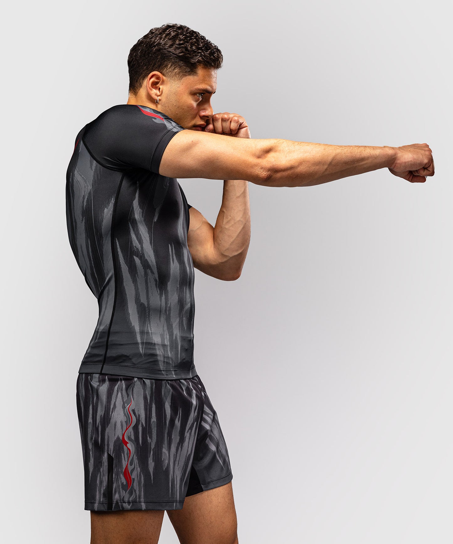 Rashguard à Manches Courtes Venum Demon - Noir/Gris
