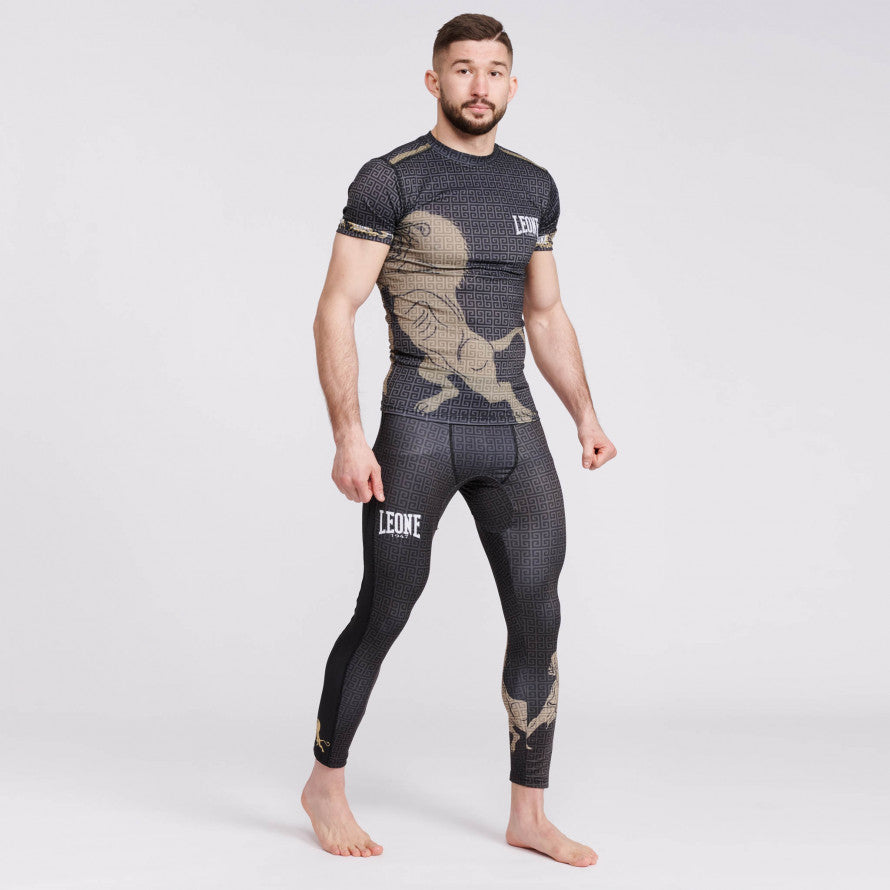 Pantalon de Compression Leone Eracle - Noir/Gris